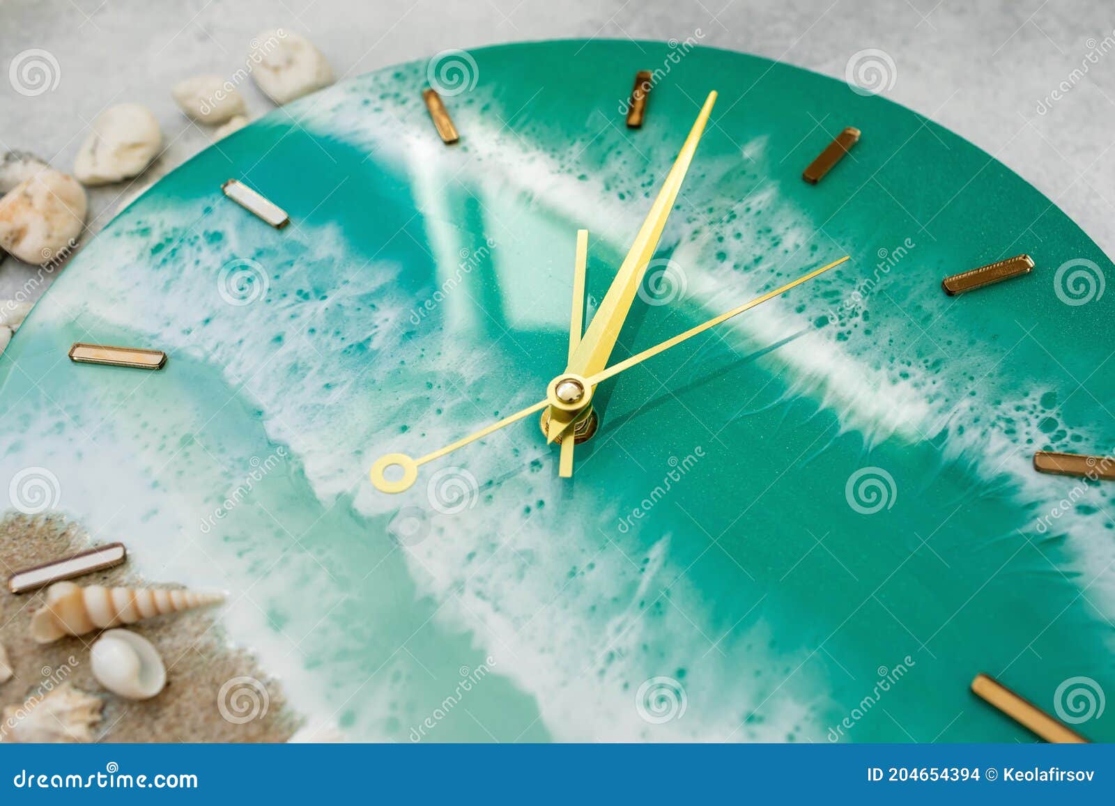 home decor ocean clock sea wave clock Resin art sea clock