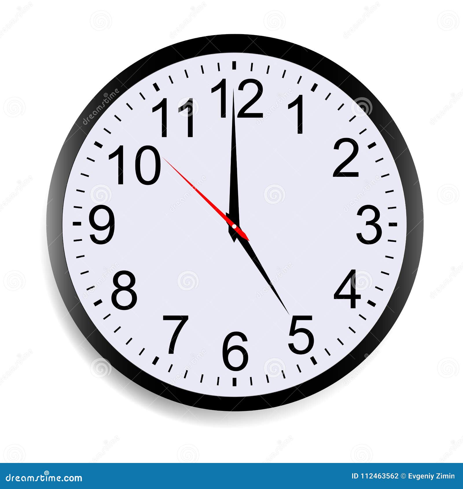 Five O'clock On Green Wall Clock Stock Photography | CartoonDealer.com ...