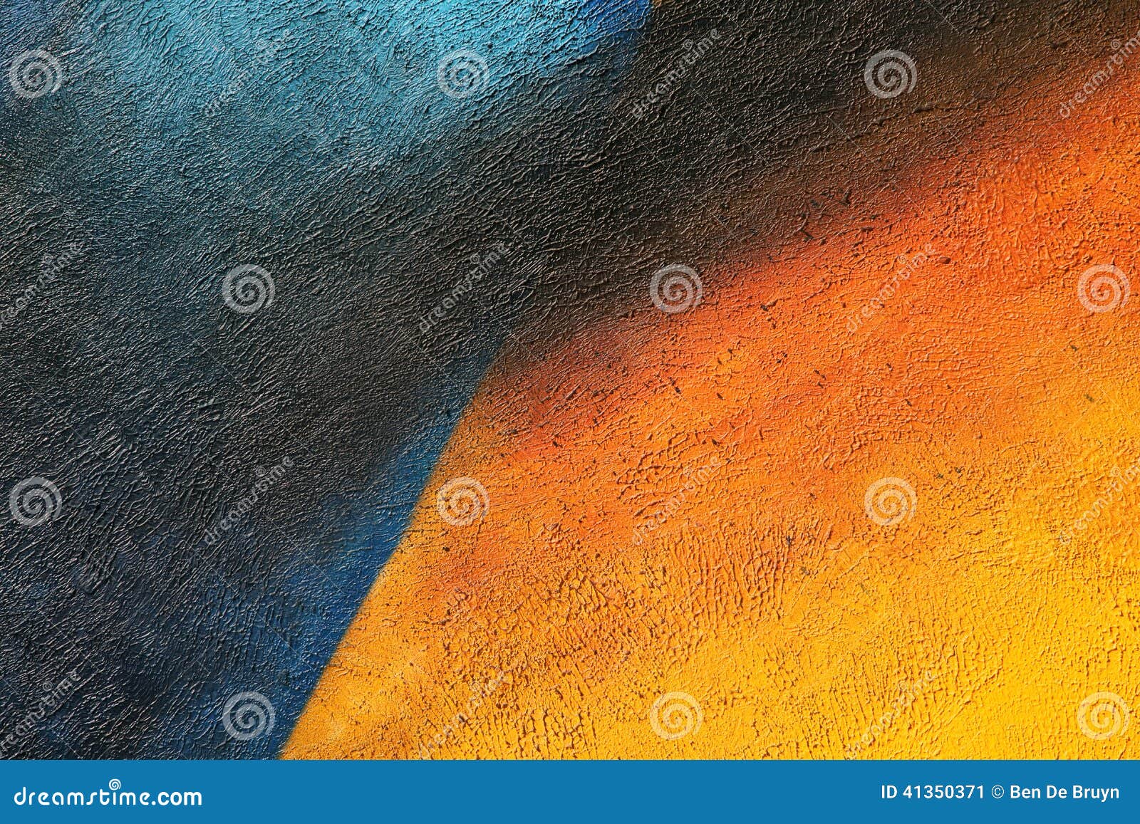 Wall with Colorful Blue and Yellow Paint Pattern Paint Stock Image ...