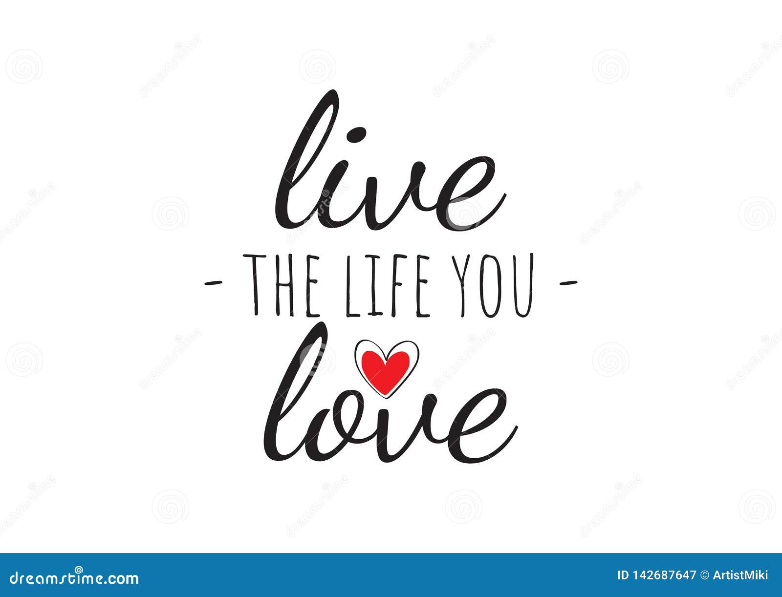 Wall Decals Vector Live The Life You Love Wording Design Stock Vector Illustration Of Live Word