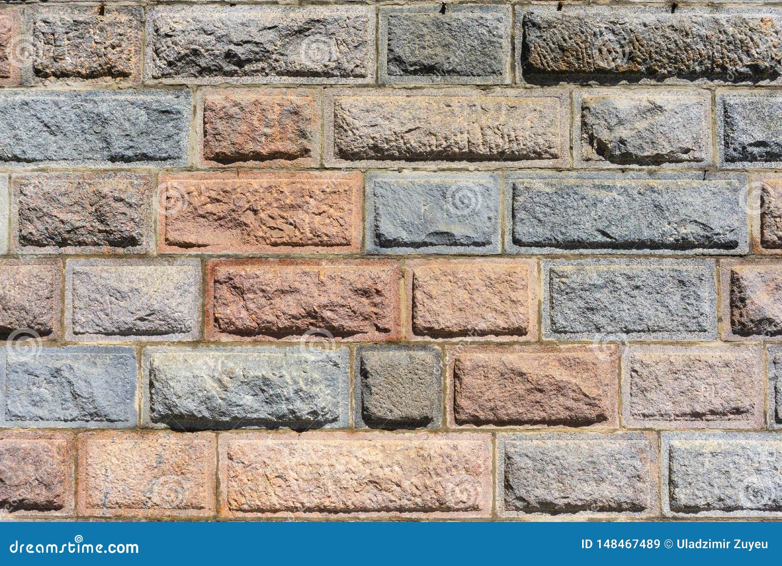 Wall of Decorative Stone. Masonry. the Texture of the Stone Wall Stock