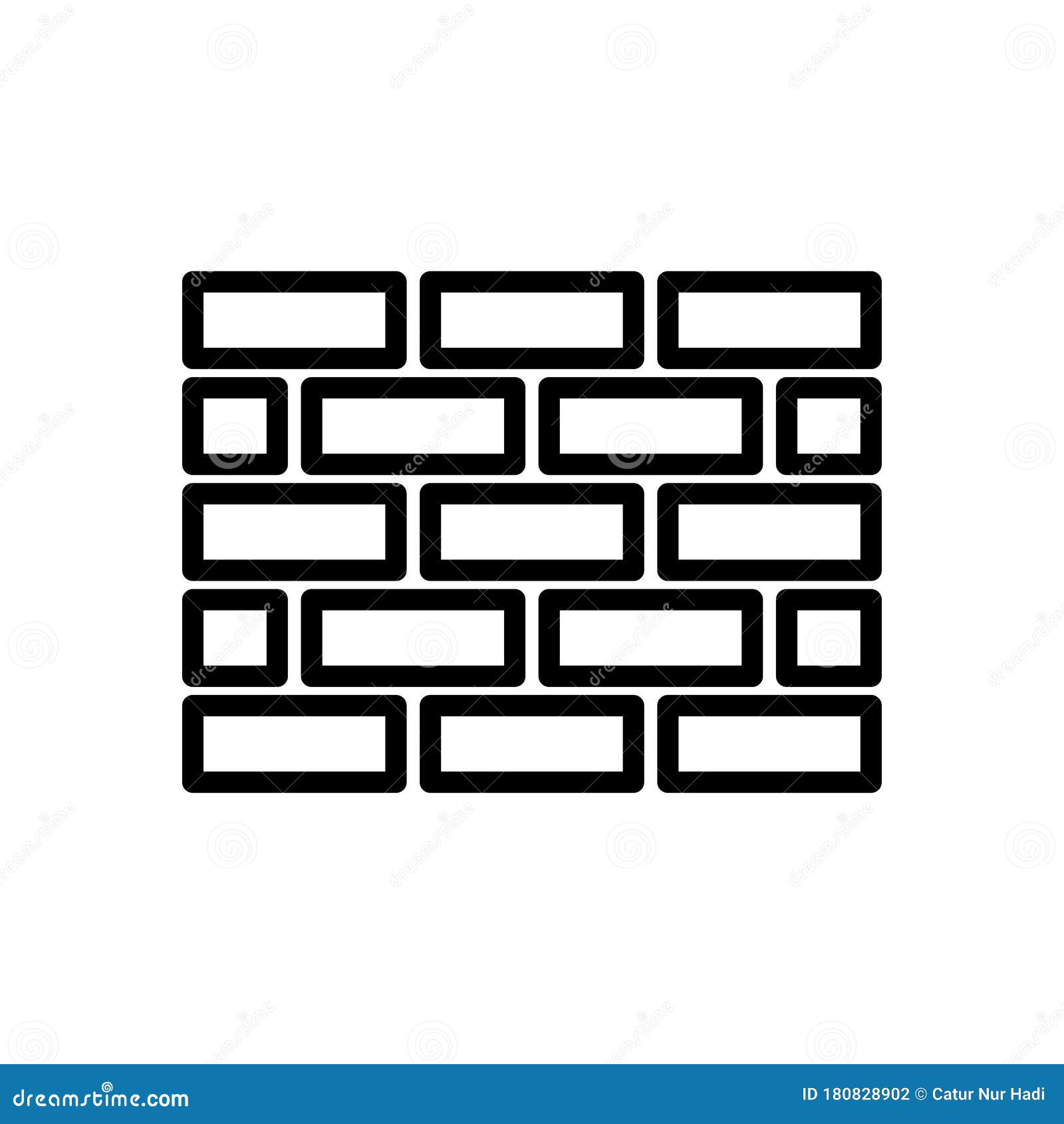 Wall Icon Flat Vector Template Design Trendy Stock Vector Illustration of flat, creative