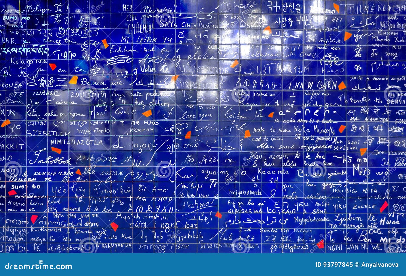 Wall of Love in Paris, France Editorial Image Image of concept