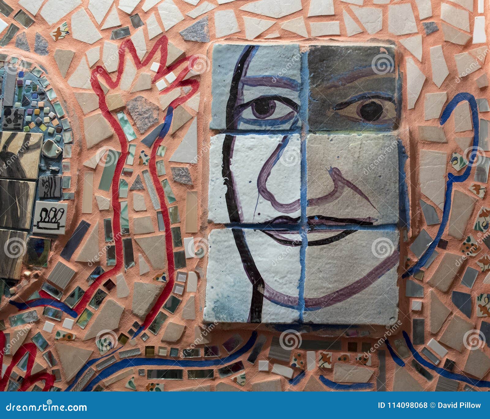 Wall In Magic Gardens By Isaiah Zagar Philadelphia Editorial