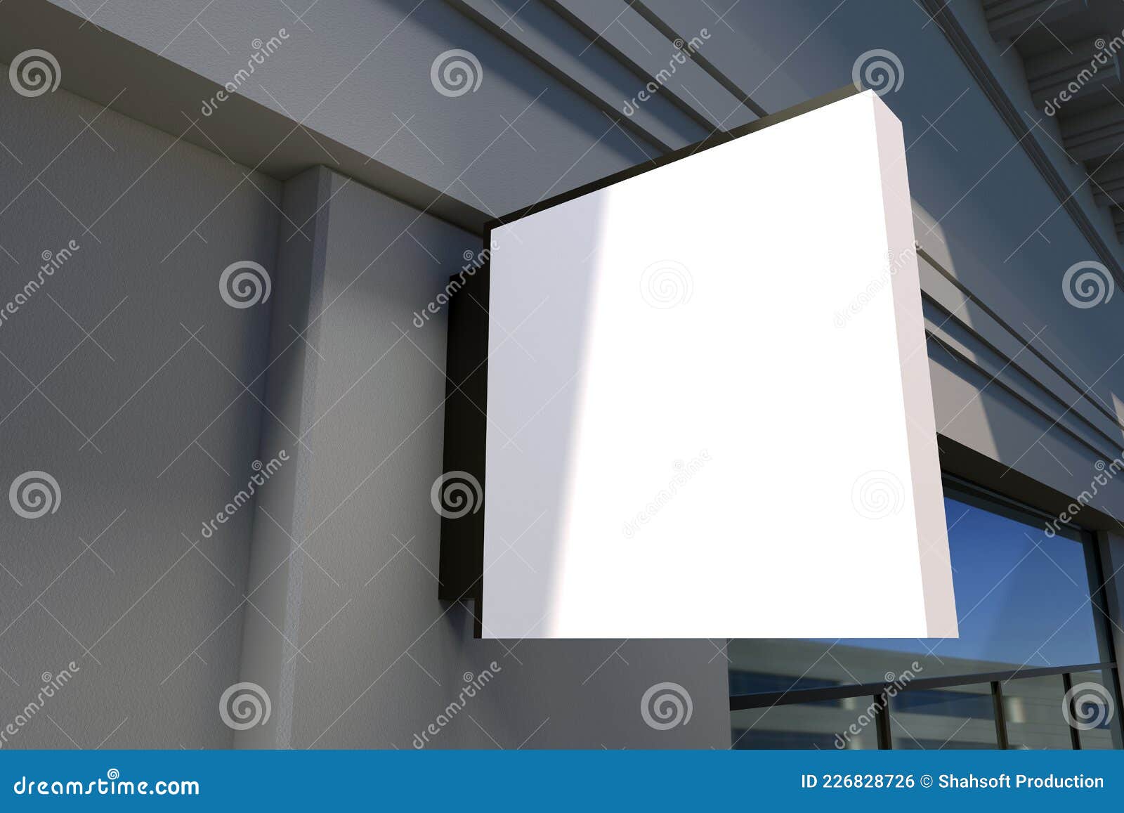 Wall Mount Sign Facade Board Mockup Stock Photo Image of building