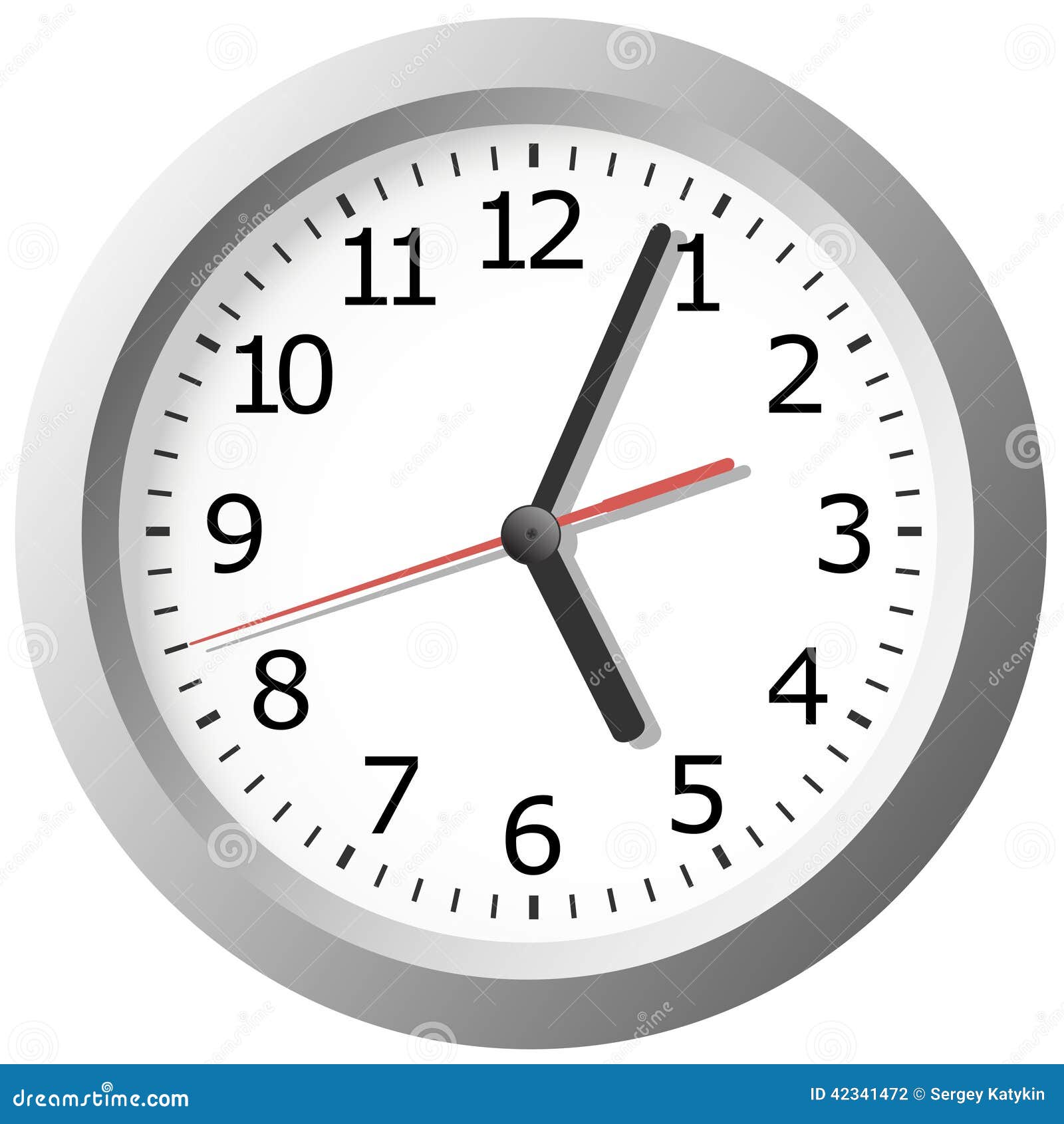 Wall Mounted Digital Clock. Stock Vector Illustration of stopwatch