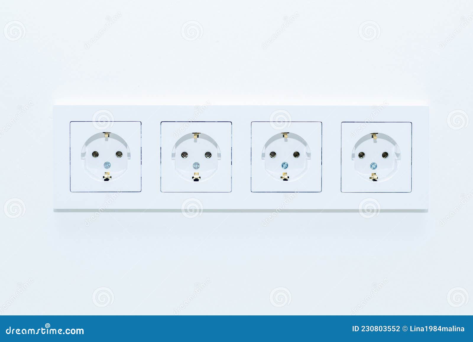 Wallmounted Electrical Outlet. Closeup Stock Photo Image of closeup