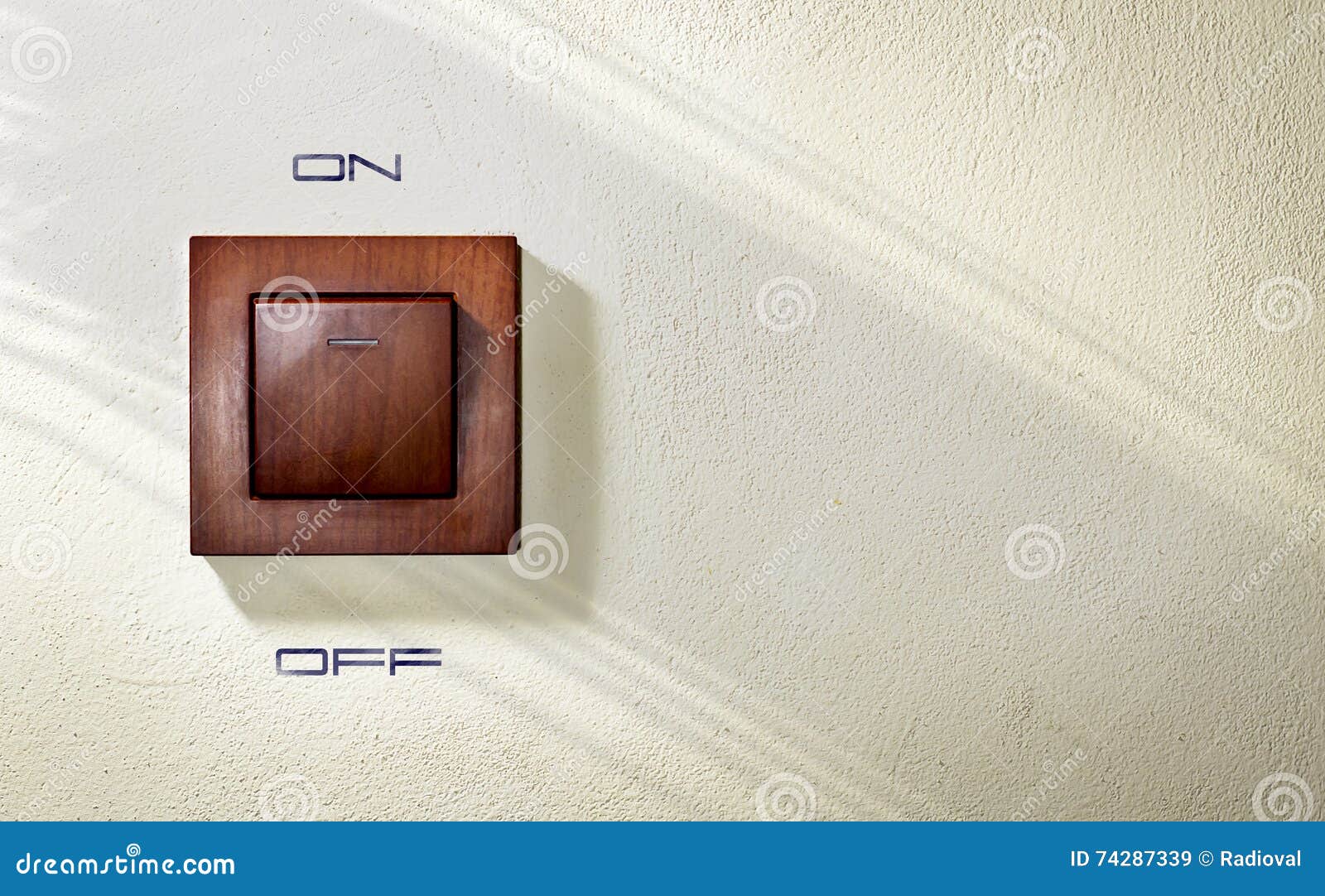 Wallmounted light switch stock image. Image of electrical 74287339