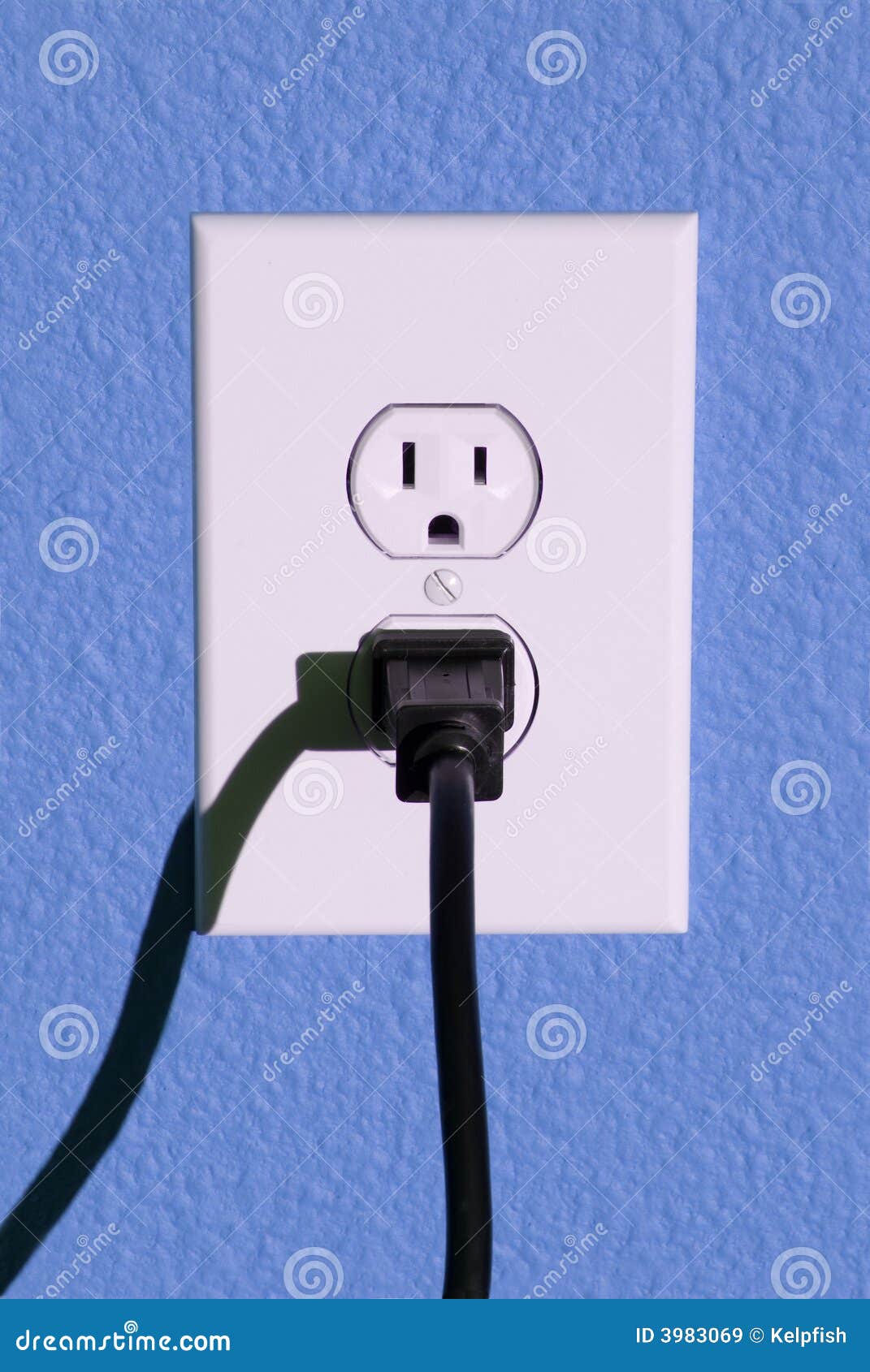 Wall outlet and plug stock image. Image of electrical 3983069