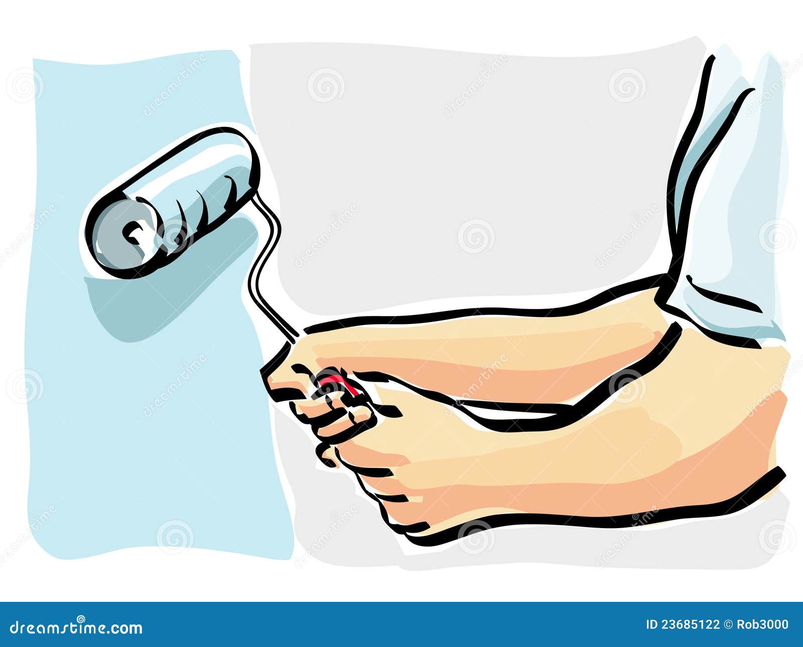 Wall paint stock vector. Illustration of tempera, roller 23685122