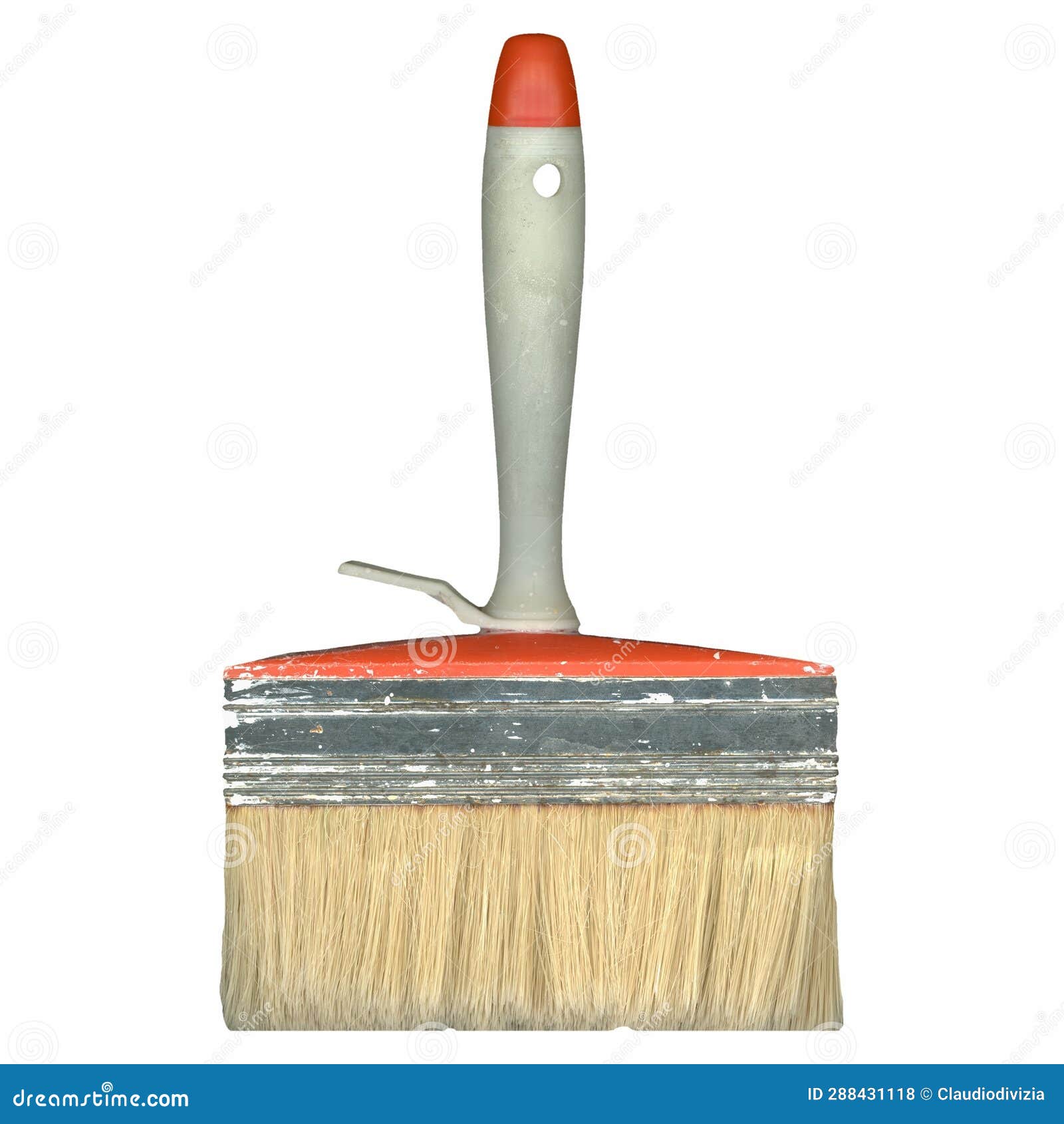 Wall Paint Brush Isolated Over White Stock Photo Image of wall, white
