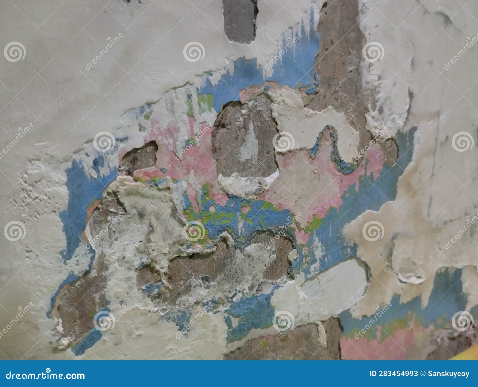 Wall Paint is Peeling Due To Moisture Stock Image Image of