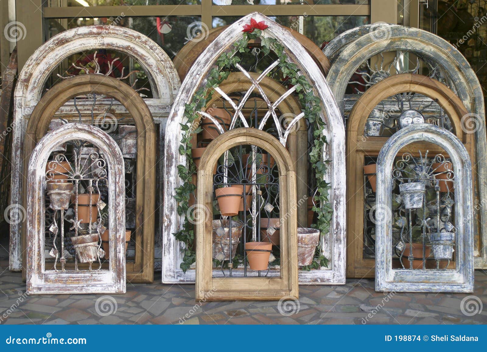 Wall Planters stock photo. Image of display, weathered 198874