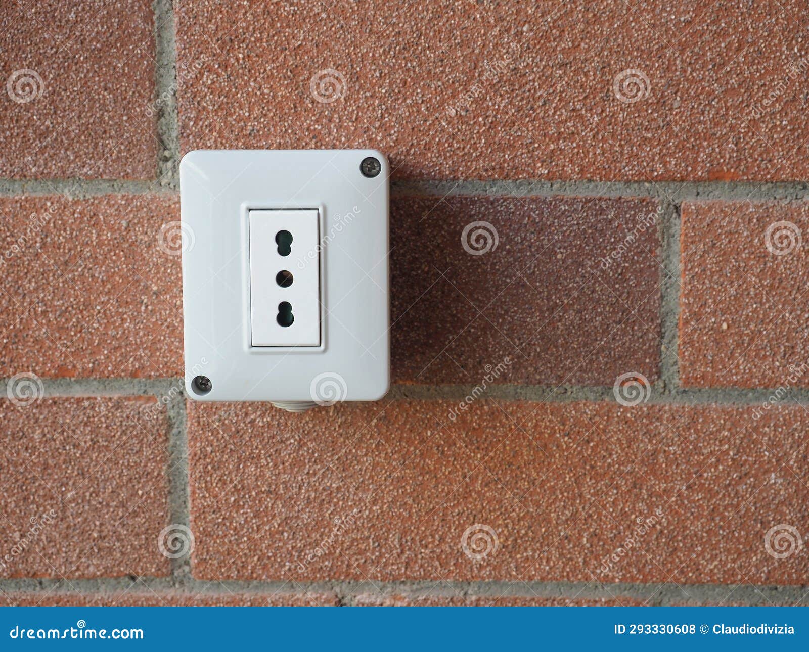 Wall power socket stock photo. Image of construction 293330608