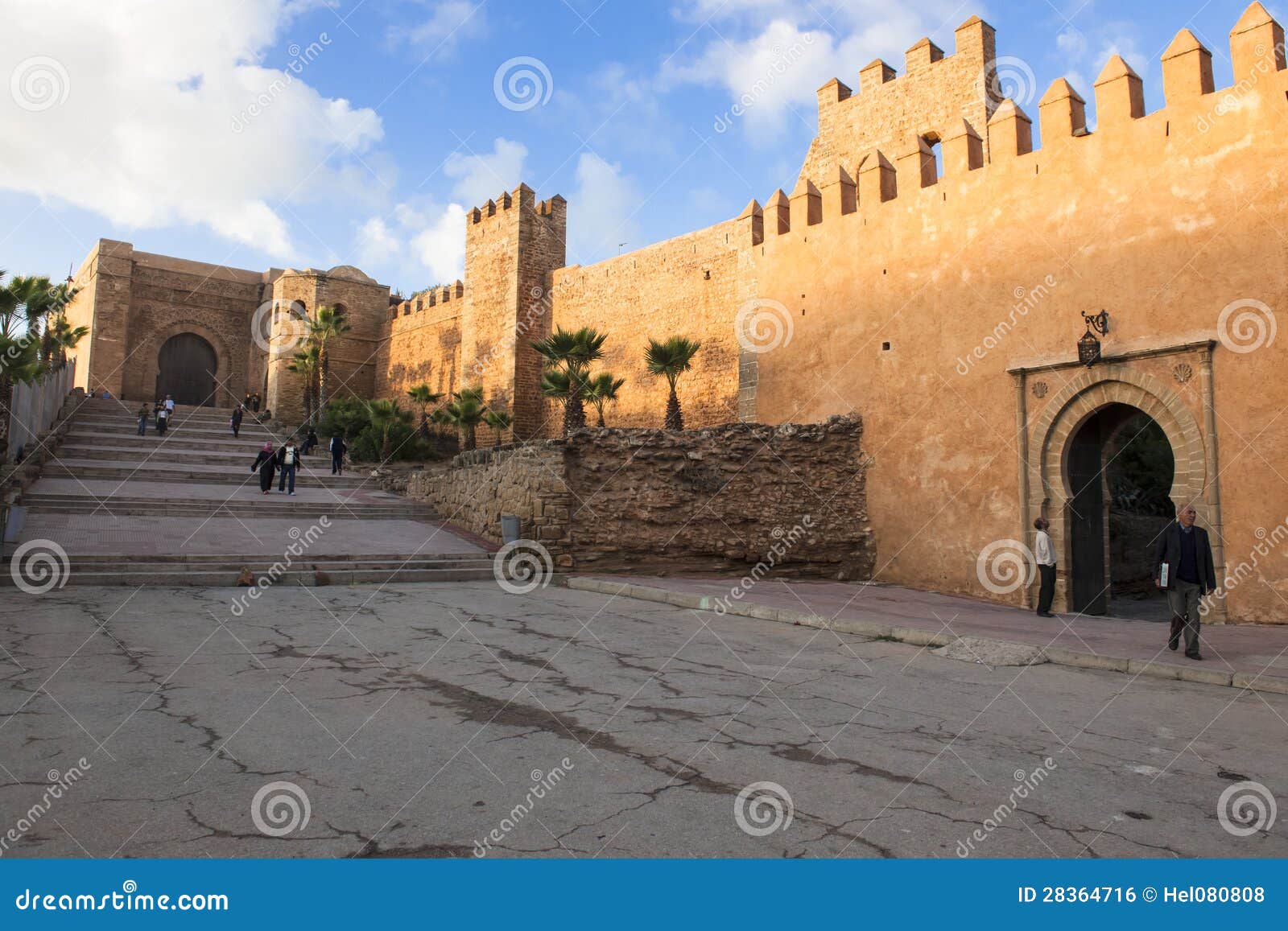 City Wall of Royal City Rabat, Morocco. Ancient City Wall with Oriental