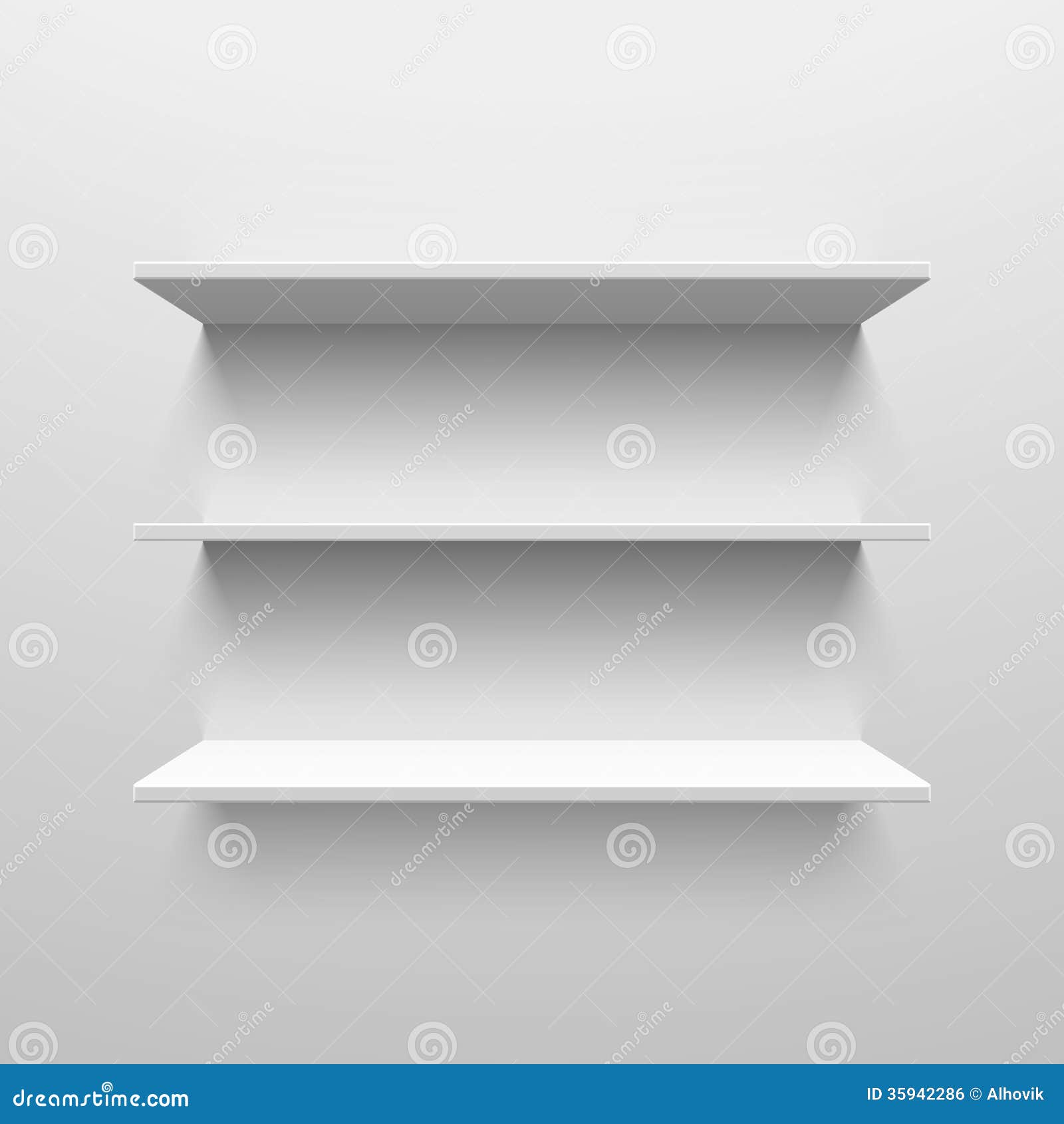 Wall Shelves Stock Vector Illustration Of Shelf Interior 35942286