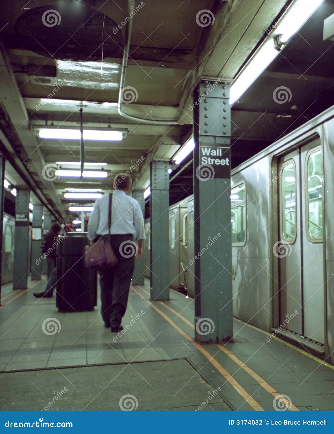 wall street subway commuter new york usa