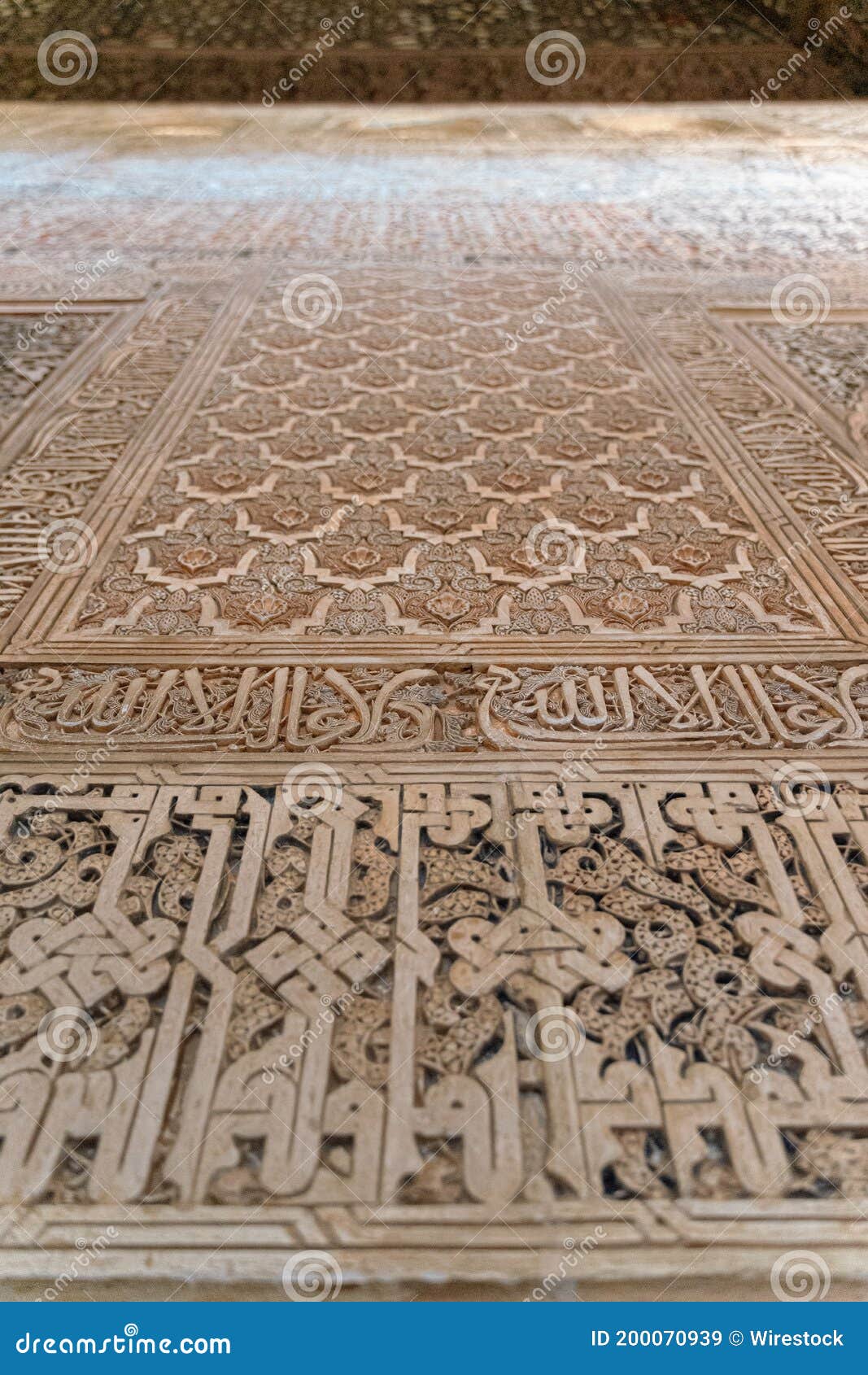 wall texture of the alhambra in granada, spain