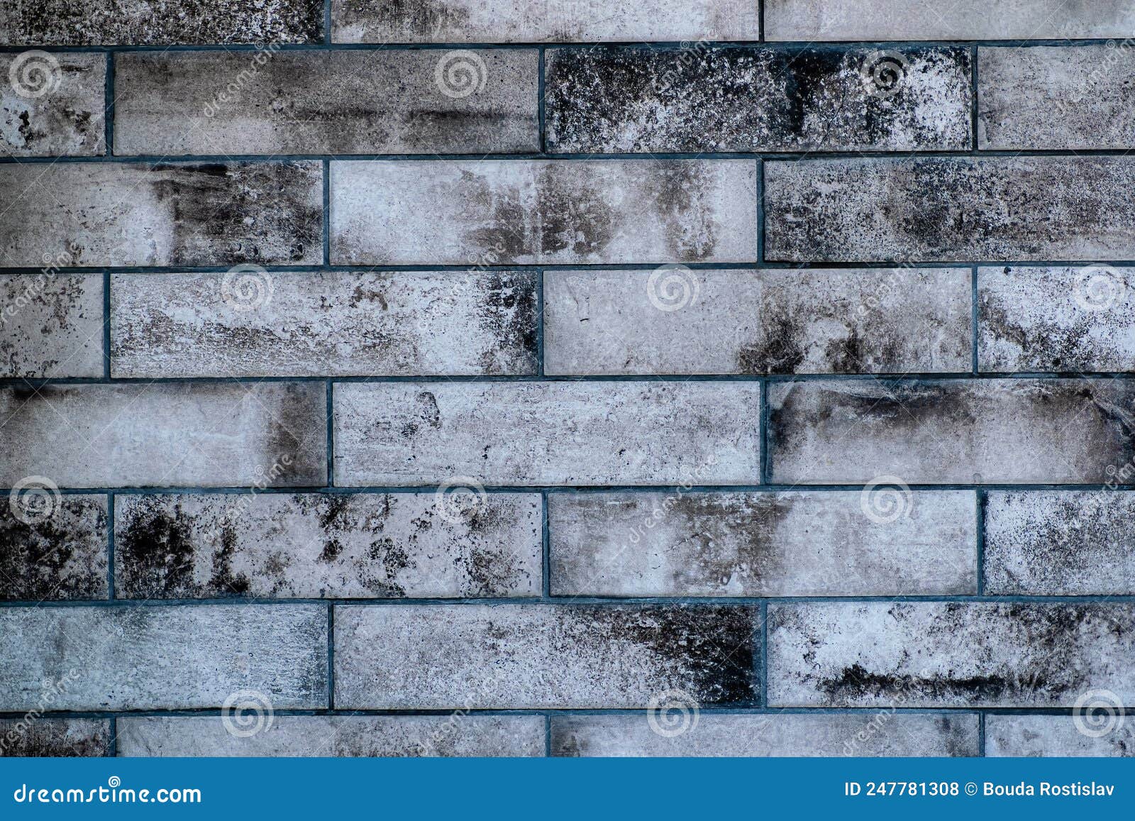 Wall of Tiles in Many Shades of Gray, Horizontally Stock Photo Image