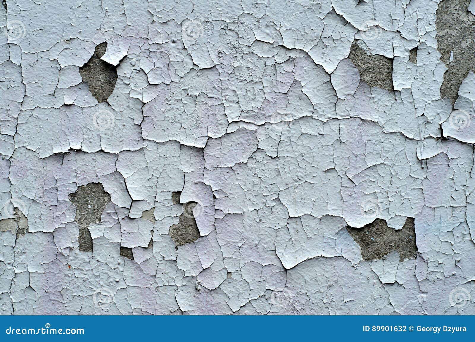 Wall with a White Cracked Paint Stock Photo Image of textured