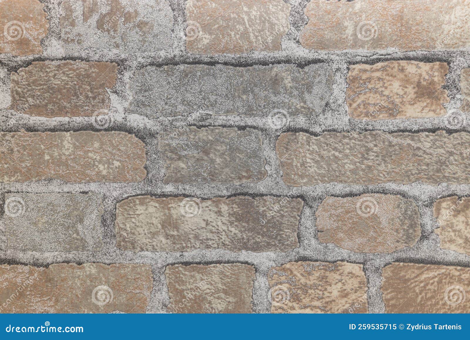 Wallcovering Texture Background with Aged Bricks Pattern Stock Image