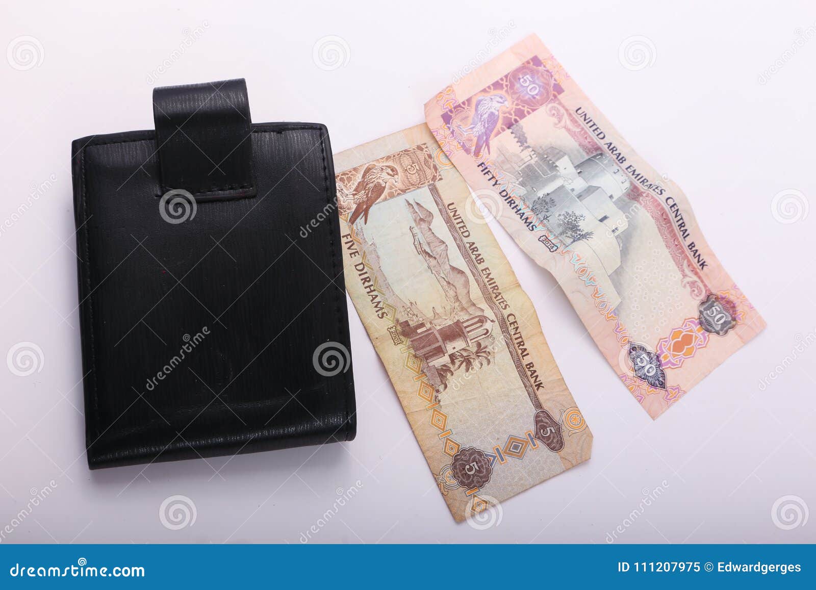 Wallet with Emirates Dirham Stock Image Image of dubai, arab 111207975