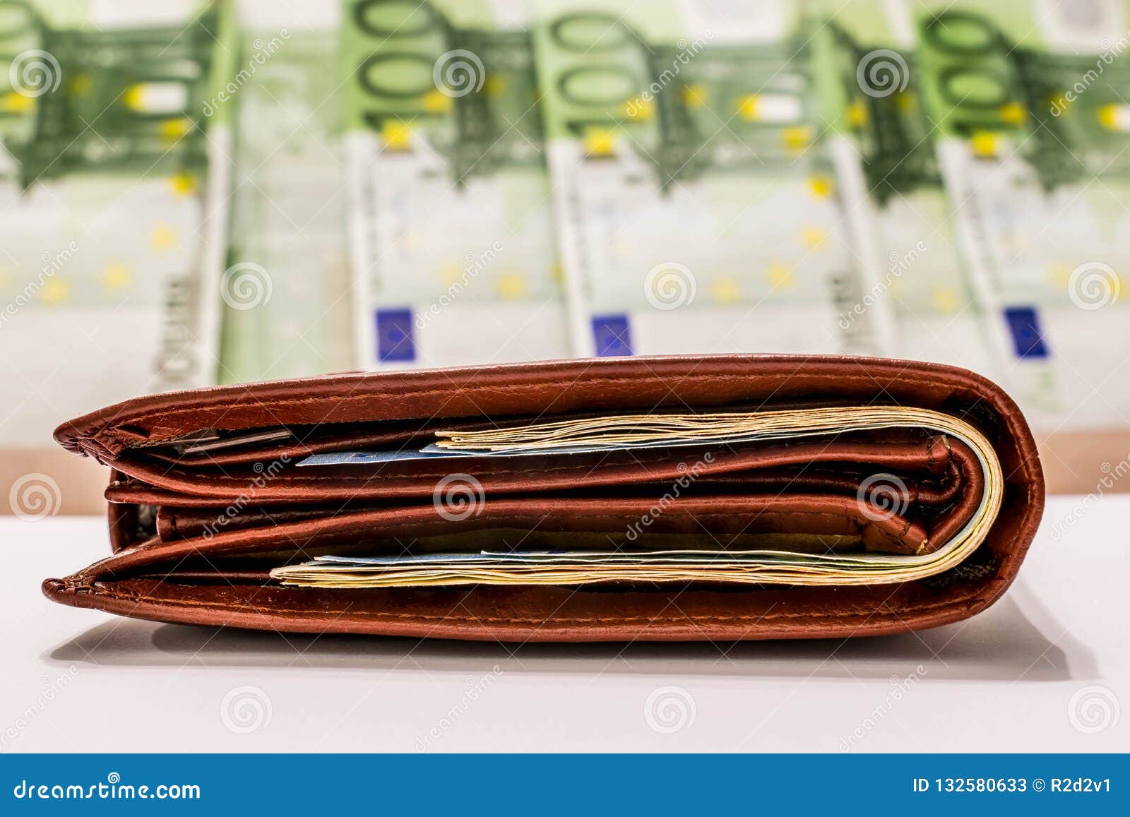 Wallet With Euro Banknotes. European Union Money Stock Image - Image of cash, money: 132580633