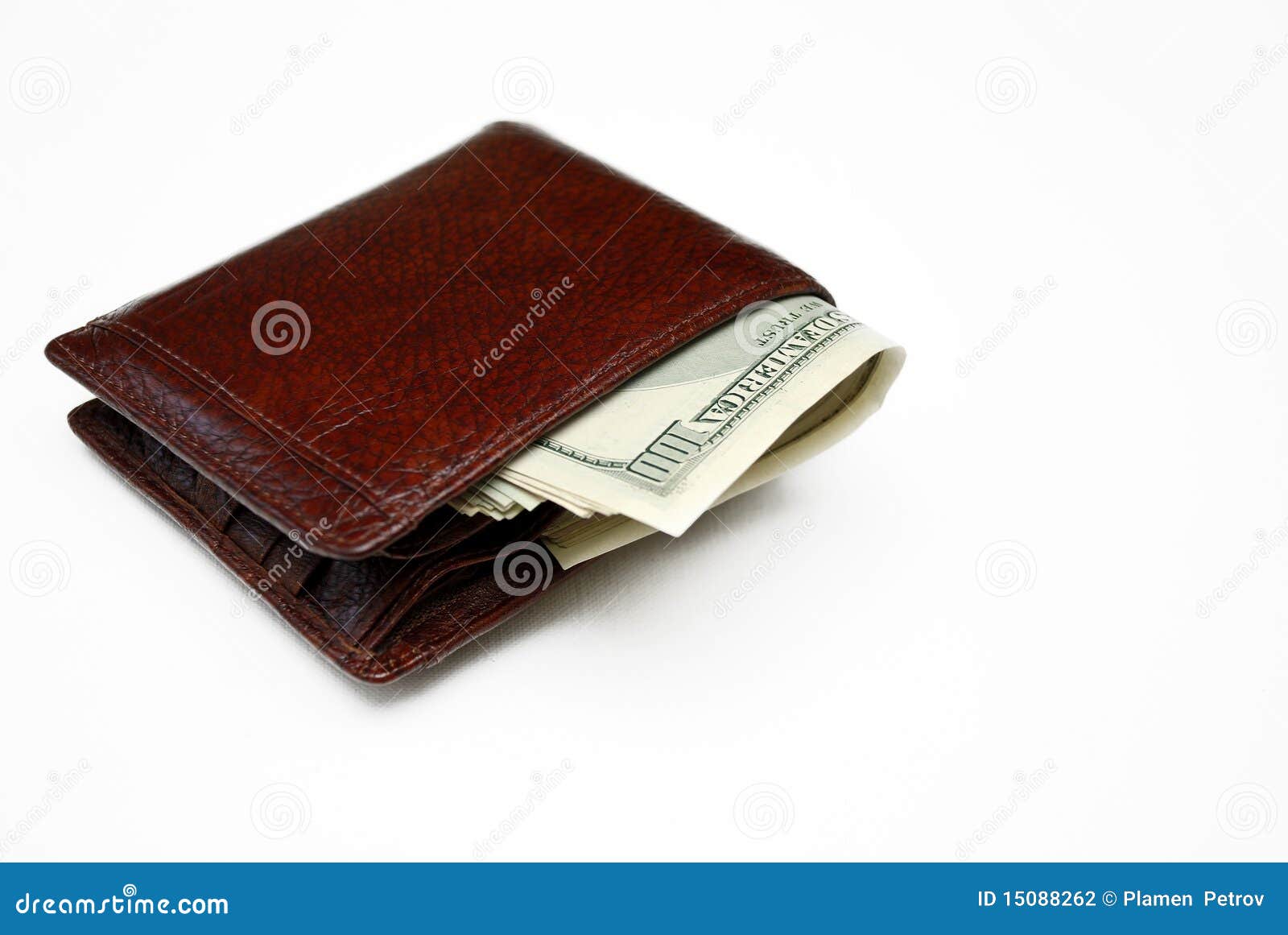 wallet full of money.