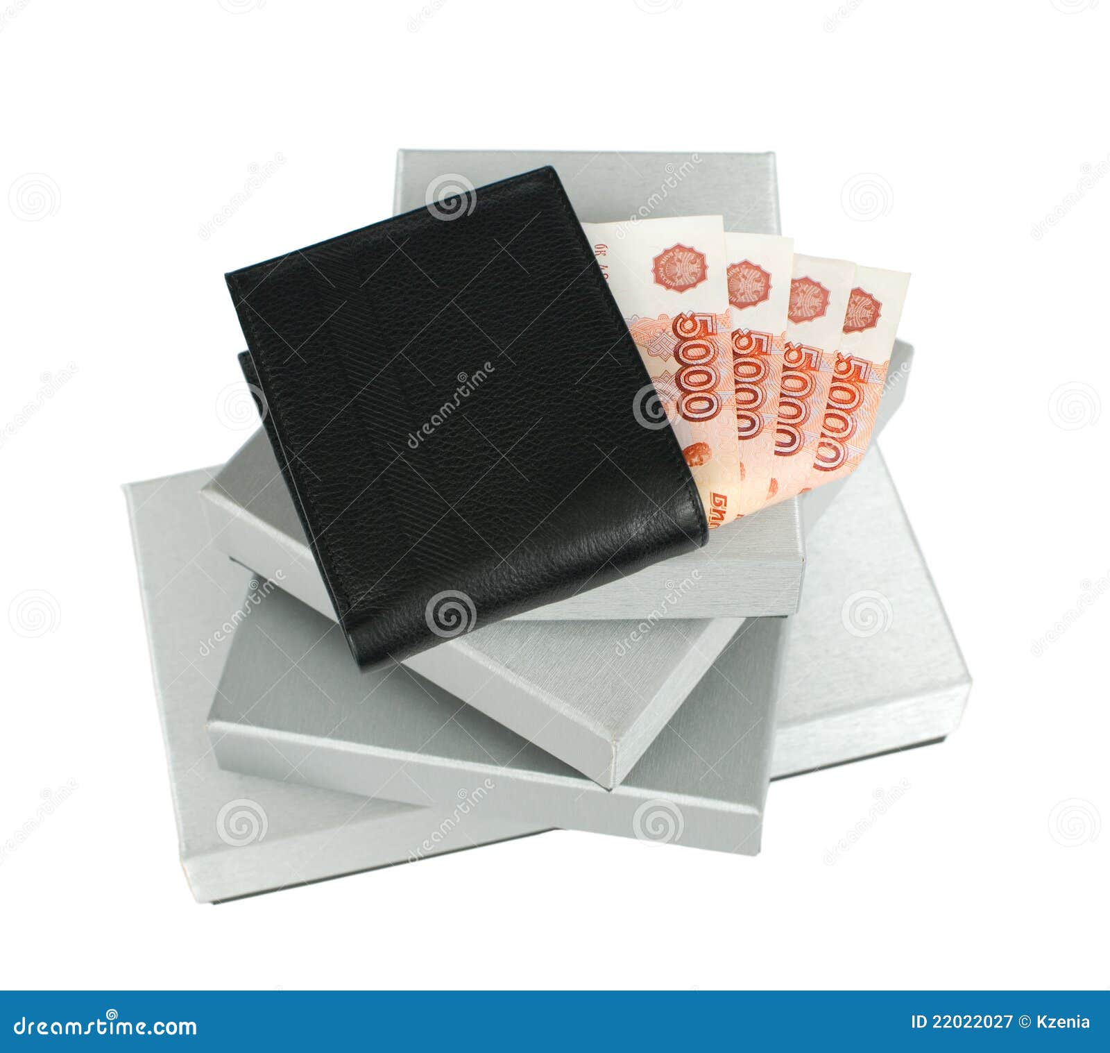 Wallet and gift boxes stock image. Image of container 22022027
