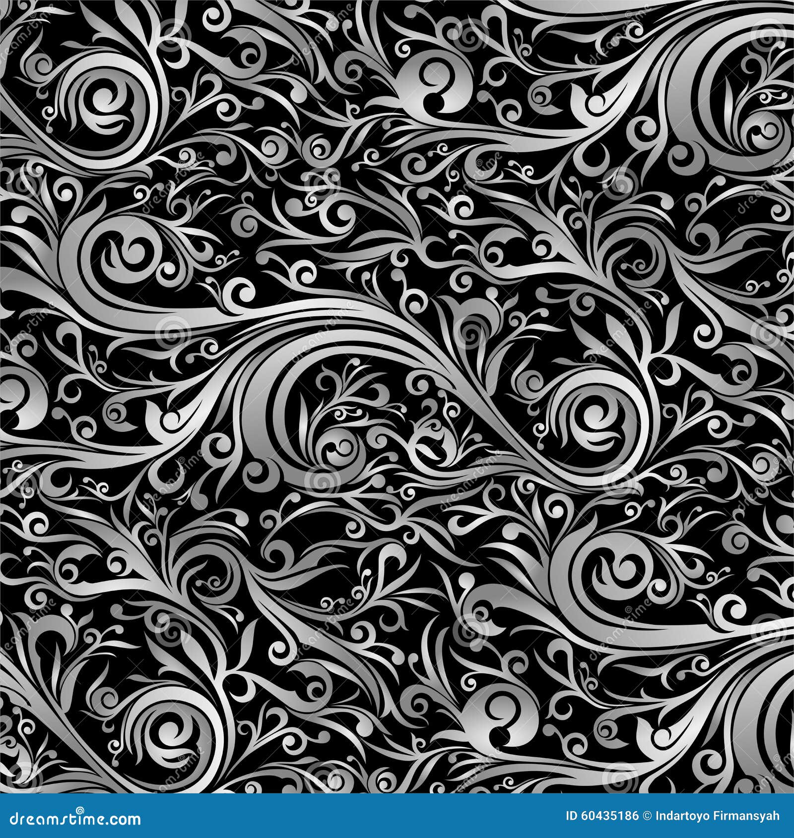 Wallpaper Abstract Batik Tribal And Swirl Ornament Stock