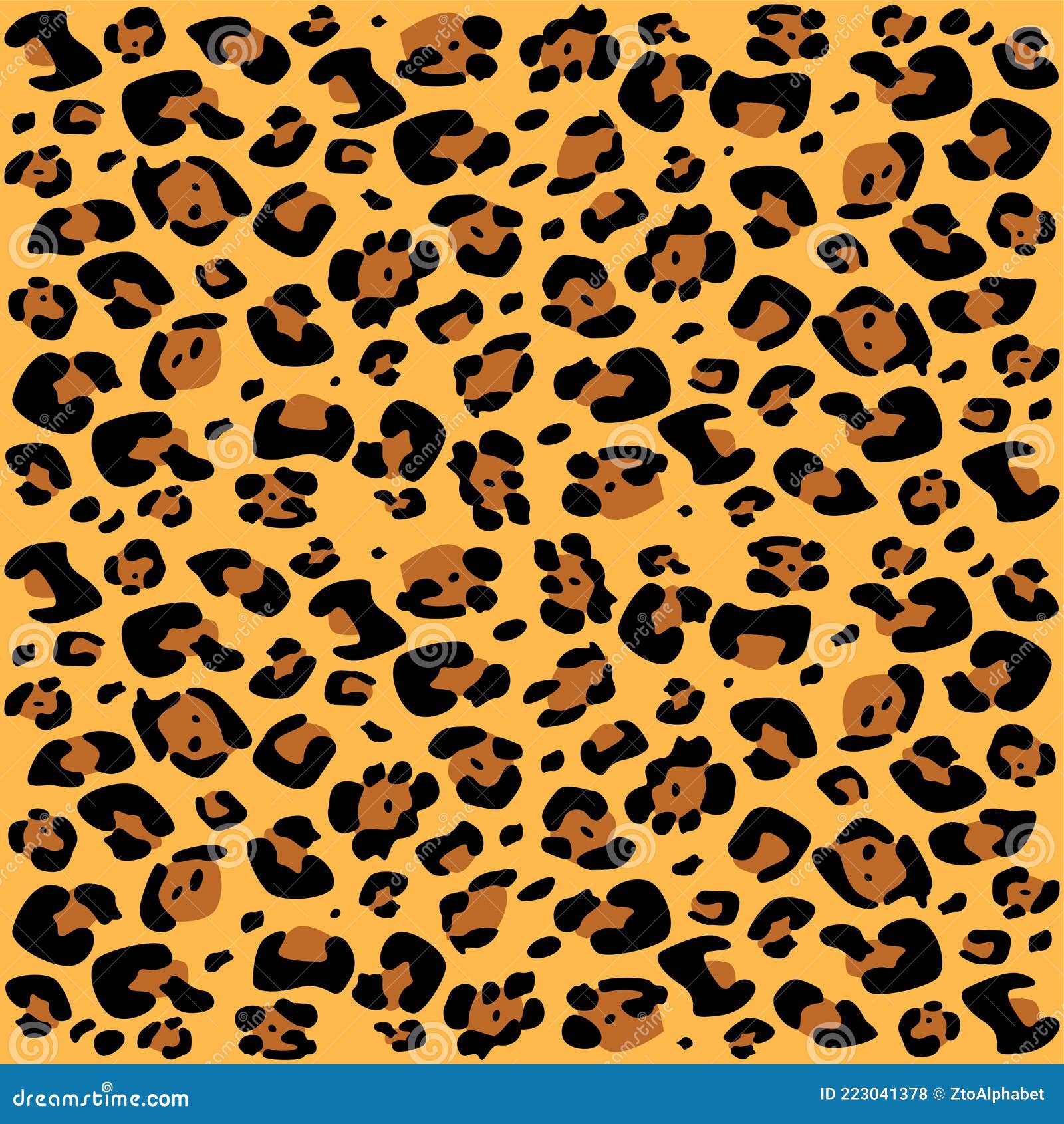 Leopard Animal Skin Seamless Pattern Stock Vector Illustration of