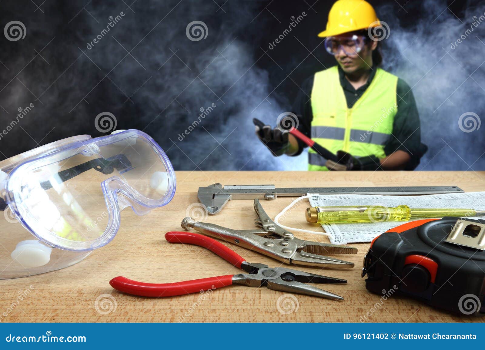 Wallpaper Backgrounds of Tools Equipment and Engineer Stock Photo