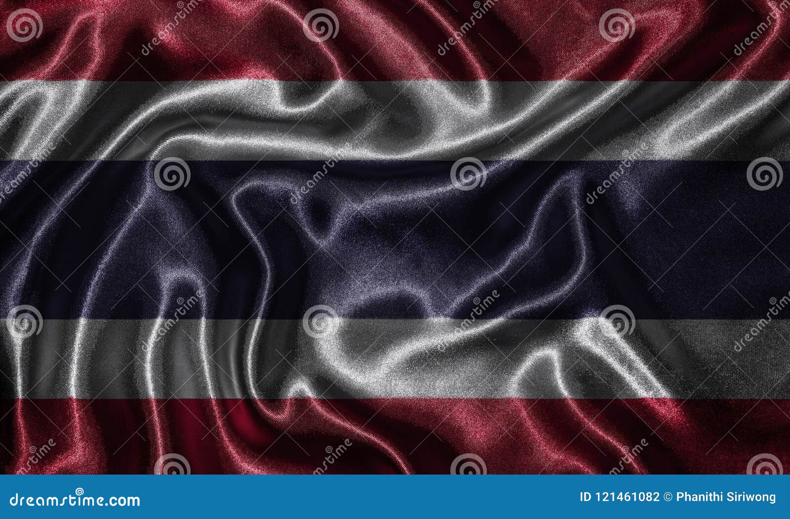 Wallpaper by Thailand Flag and Waving Flag by Fabric. Stock Photo - Image  of symbol, blue: 121461082