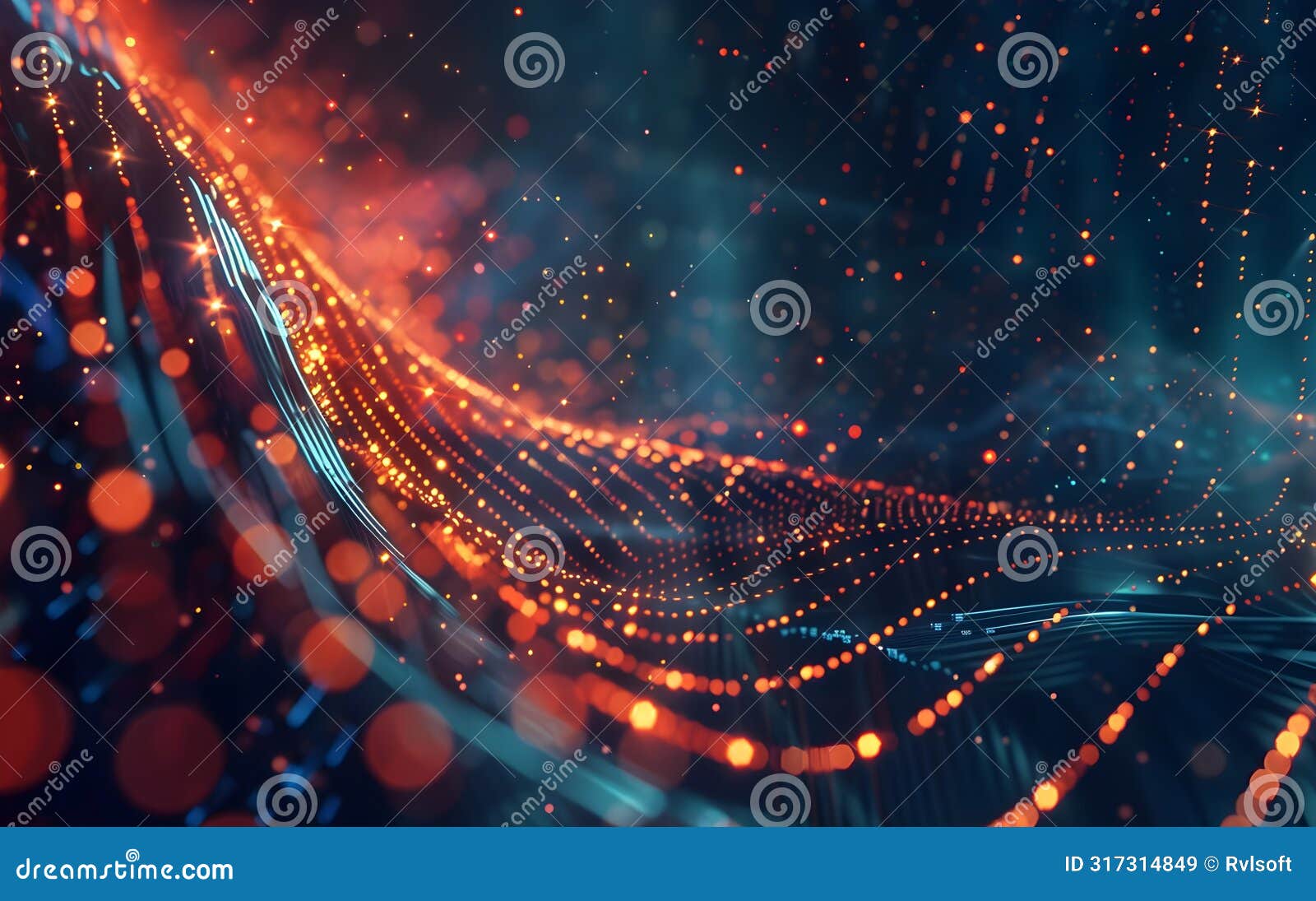 wallpaper of virtual world in internet for background, abstract technology concept, realistic 