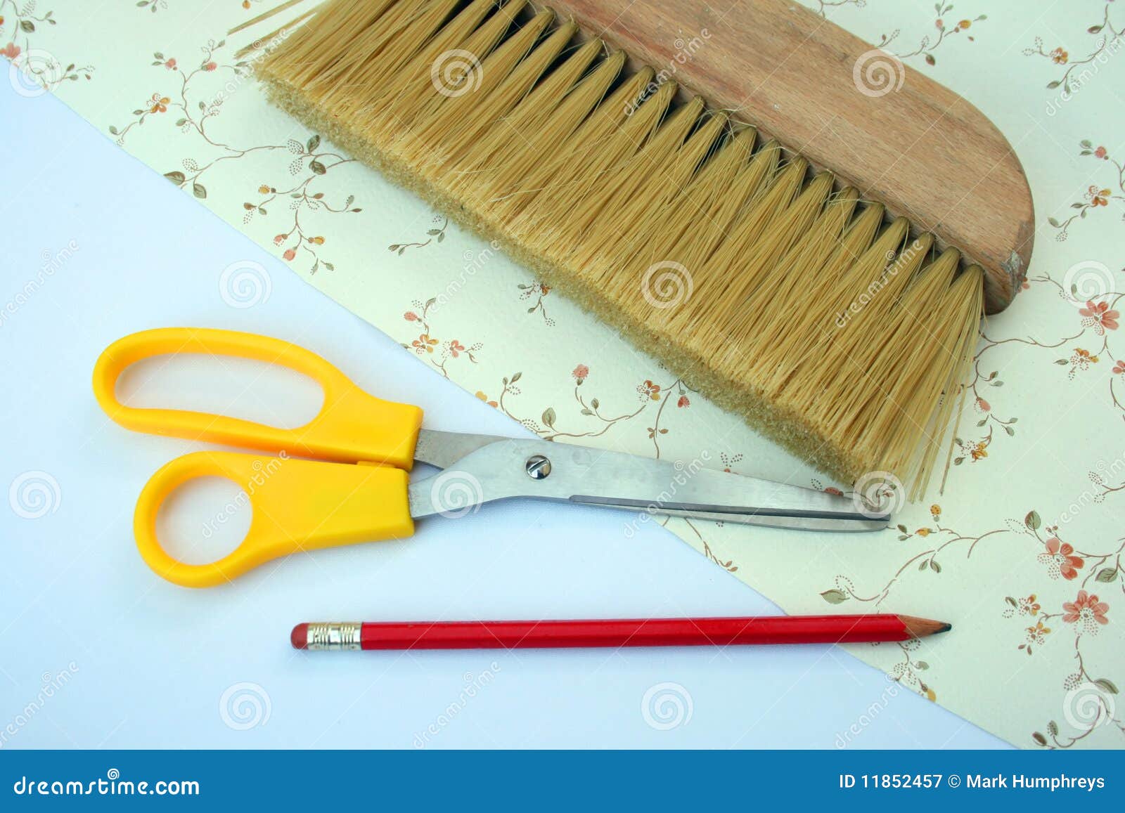 Wallpapering tools stock image. Image of handyman, decorating 11852457