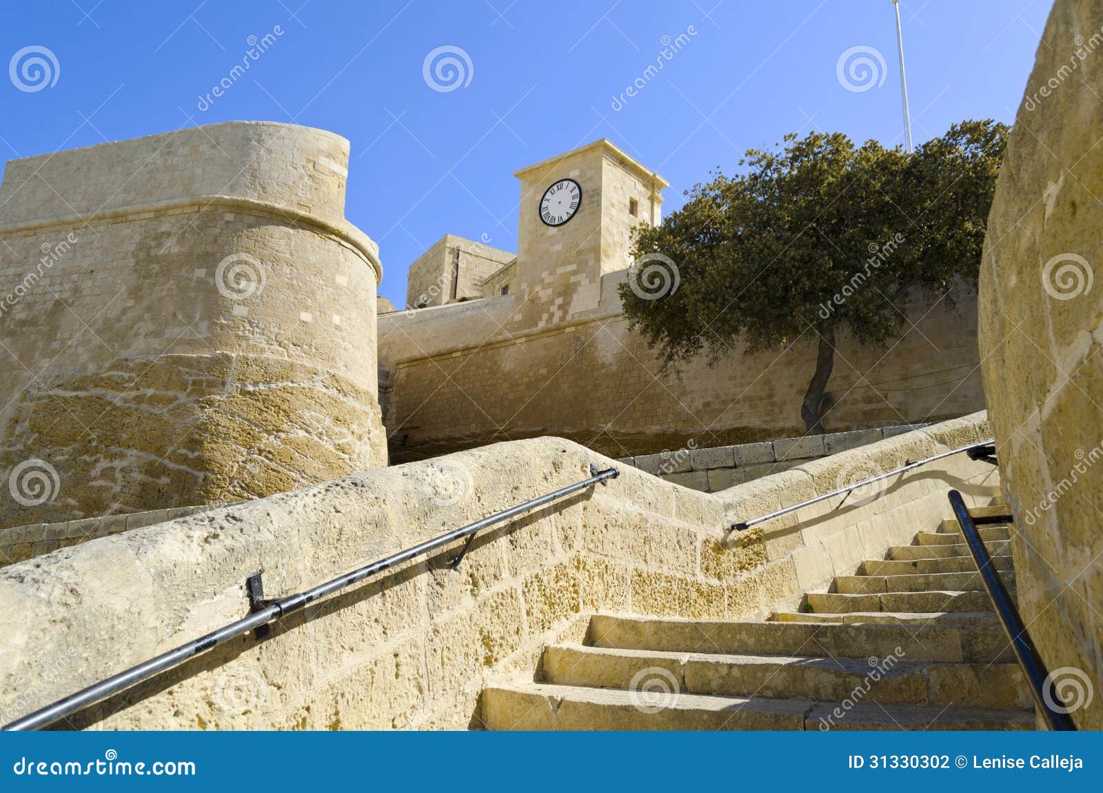 the walls of cittadella in gozo - malta