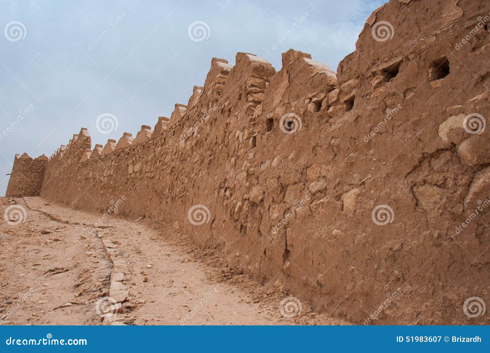 walls of old at-turaif district near ad diriyah, saudi arabia
