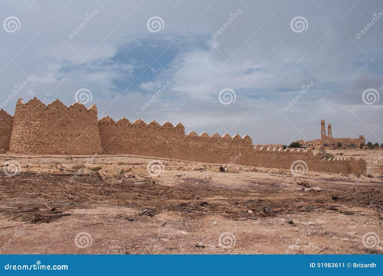 walls of old at-turaif district near ad diriyah, saudi arabia