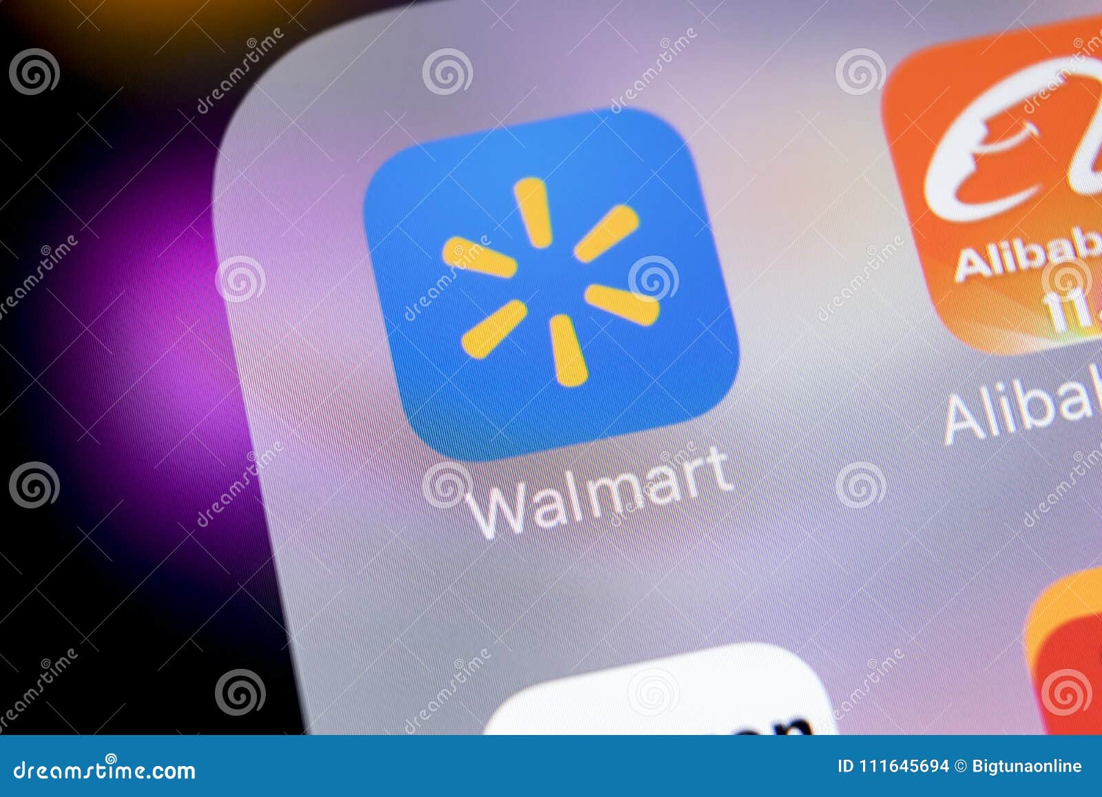 Walmart Application Icon On Apple IPhone X Screen Close-up ...