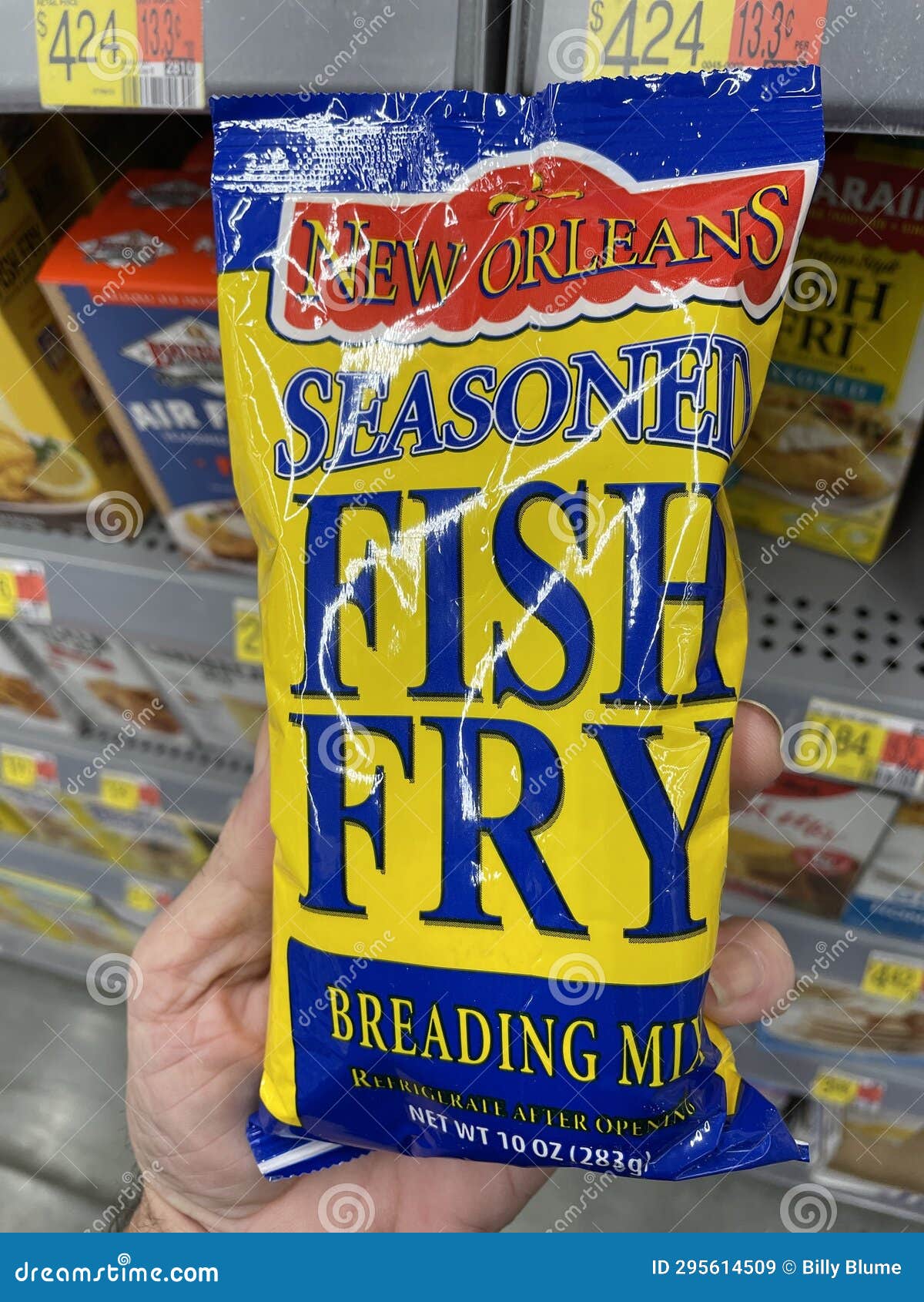 Walmart Grocery Store New Orleans Fish Fry Mix Editorial Stock Image