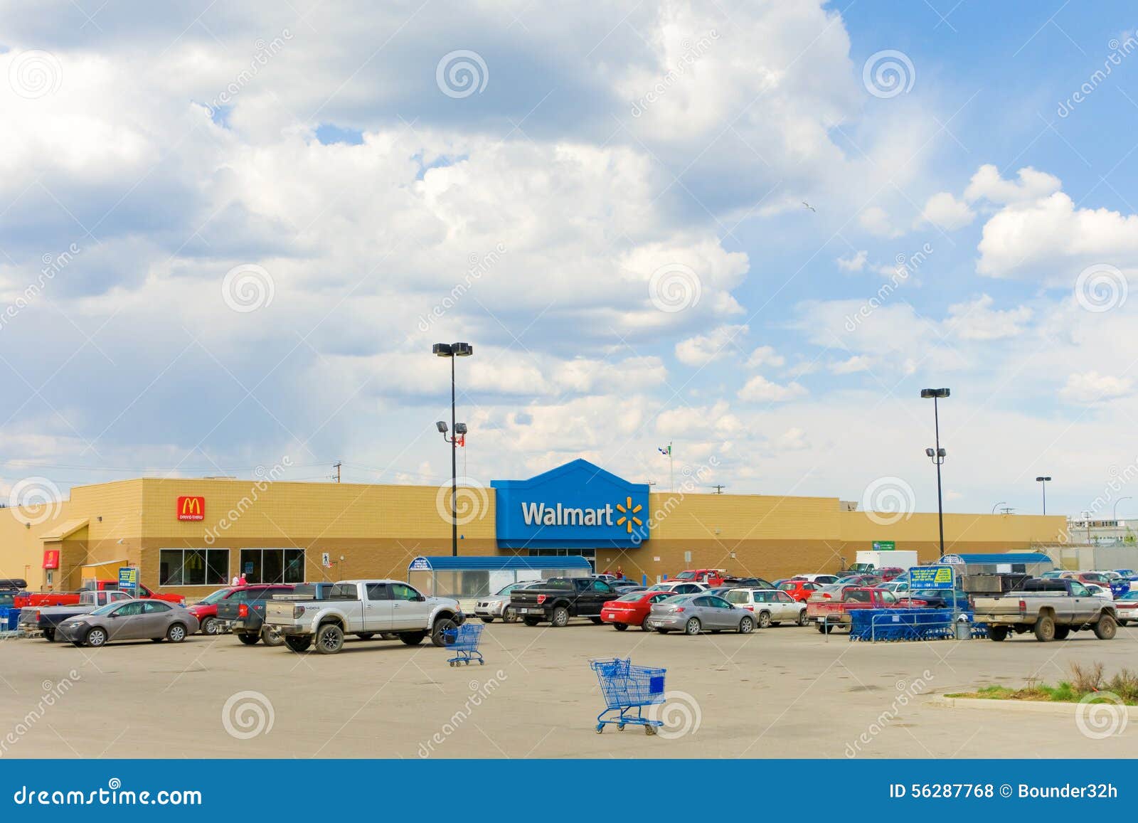 Walmart Parking Lot Whitehorse Vehicles Shopping Carts Store Yukon 56287768 