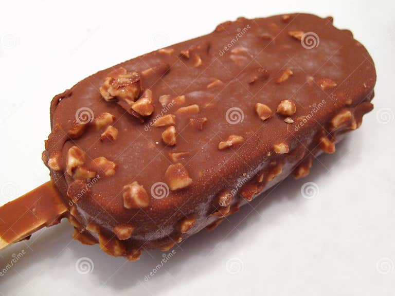 Walnut Chocolate Ice Cream Bar Stock Photo - Image of brown, frozen ...
