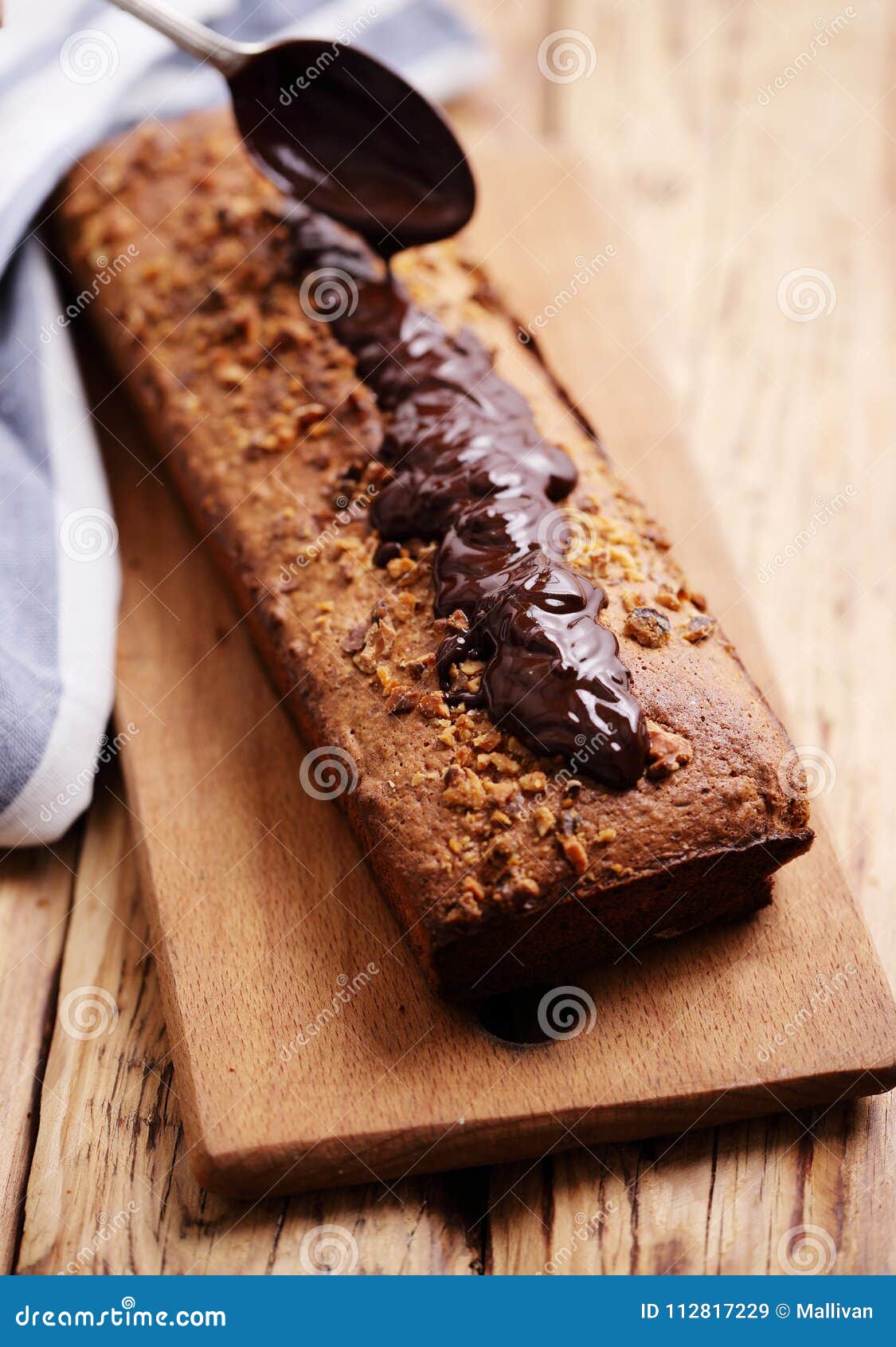 Walnut Dessert with Chocolate Stock Image Image of gourmet, frosting 112817229