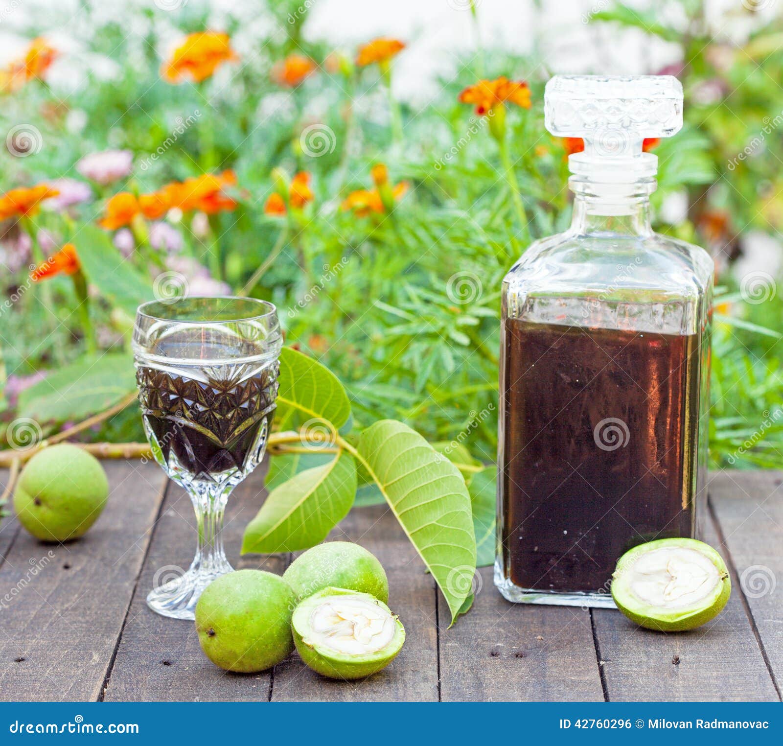 Walnut liqueur stock photo. Image of alcoholic, iodine 42760296
