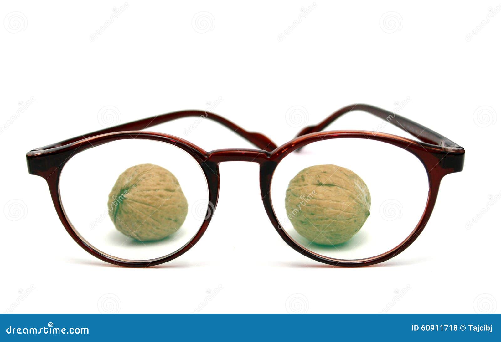 Walnuts behind the Glasses stock photo. Image of fruits 60911718