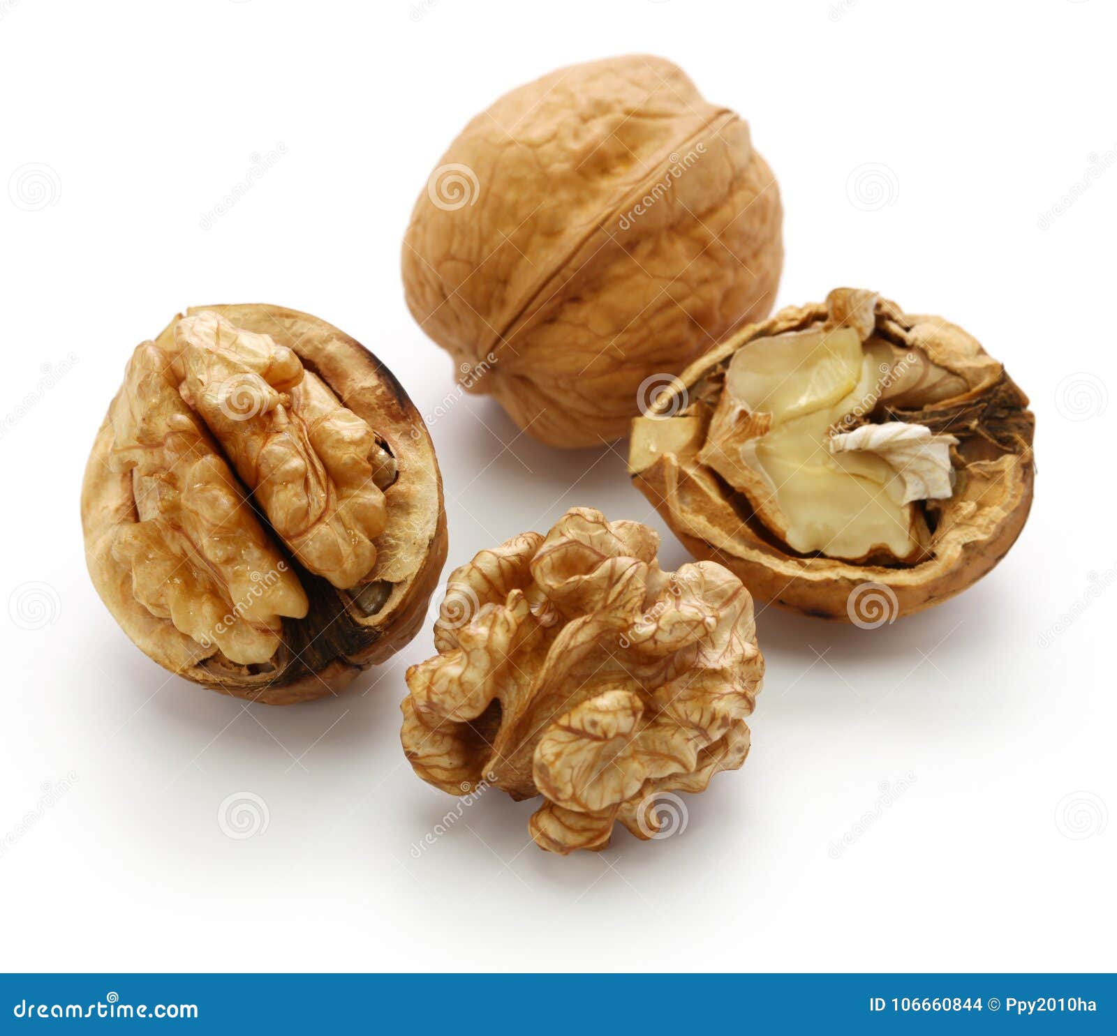 Walnuts, Kernel And Shell Isolated Stock Photo Image of isolated, heap 106660844