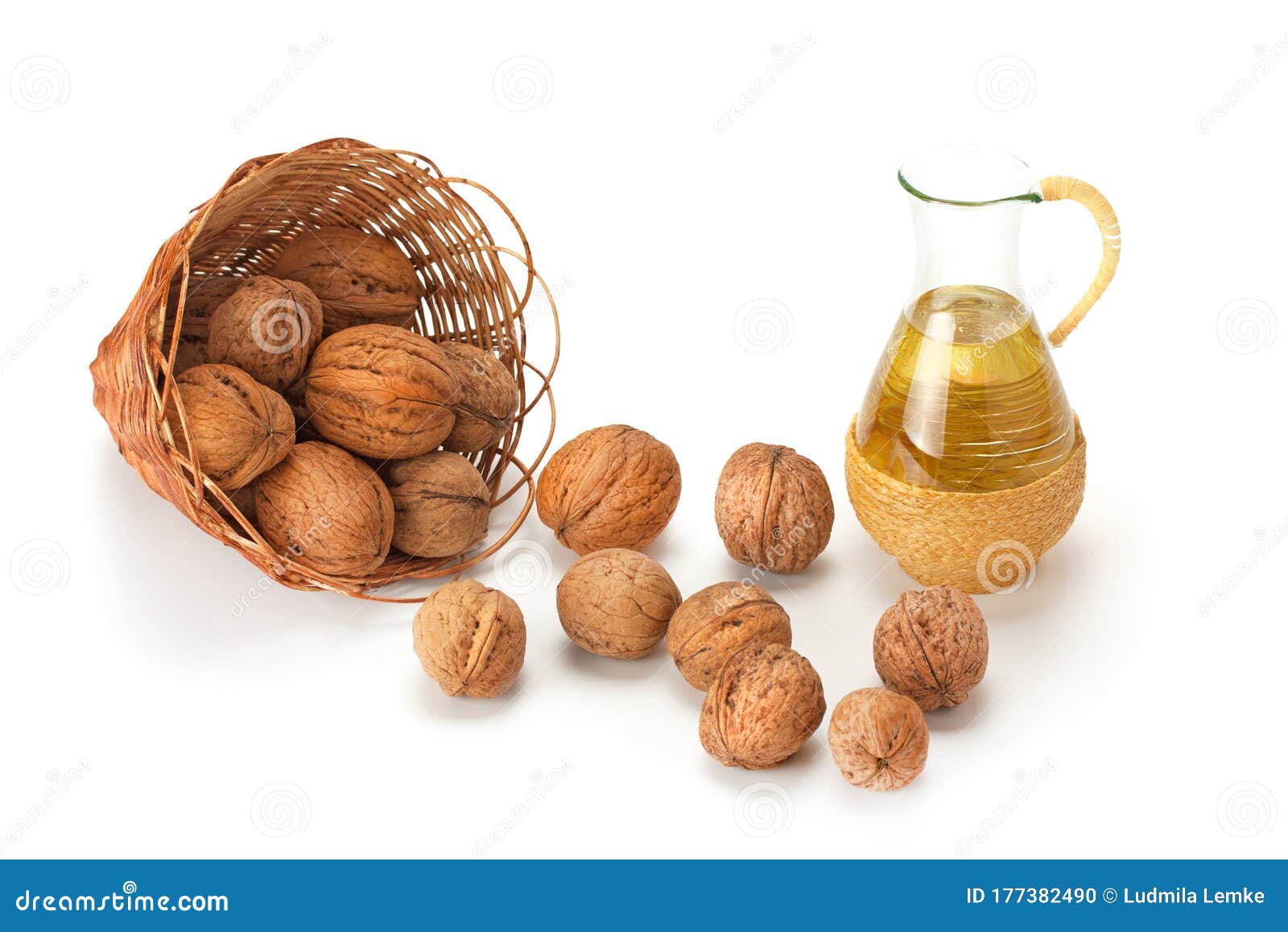 Walnuts and oils stock photo. Image of ingredient, cooking 177382490