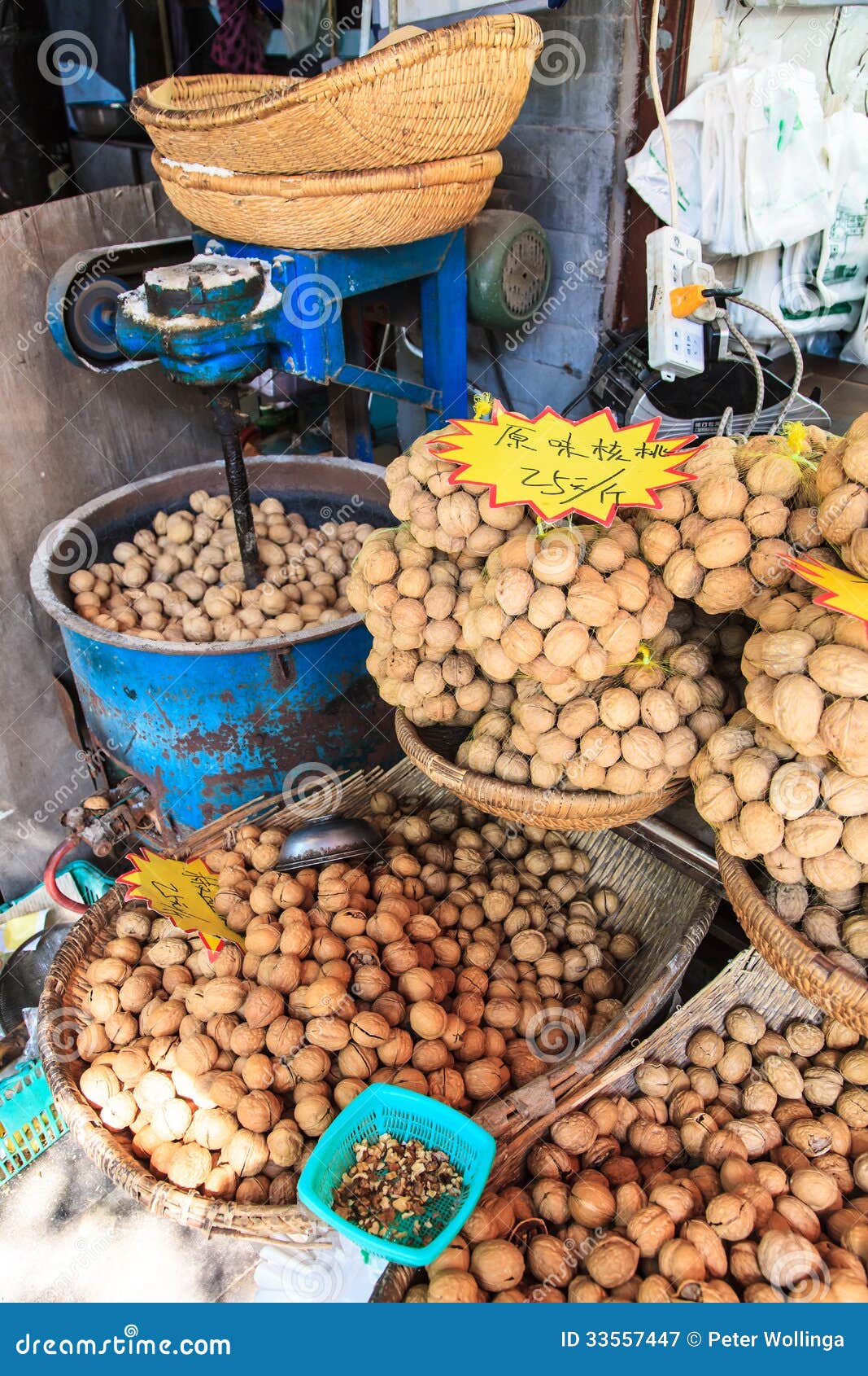Walnuts for Sale at a Market Stall Stock Image Image of tourism