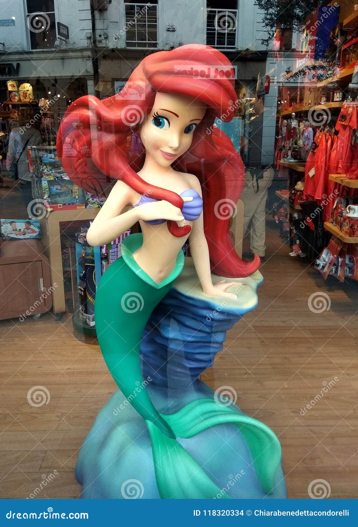 Ariel Statue In Disney Store At Hong Kong Disneyland Editorial Photo
