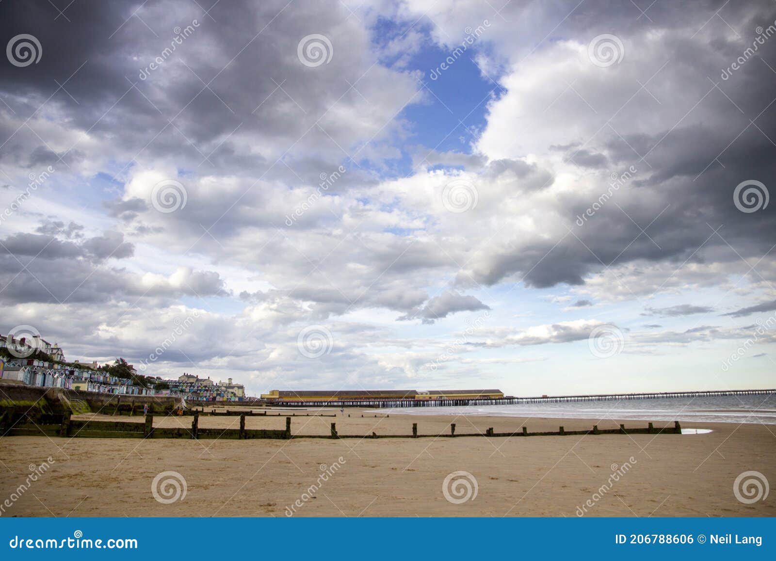 the pier at walton-on-the-naze  essex. the second longest pier in britain. walton on